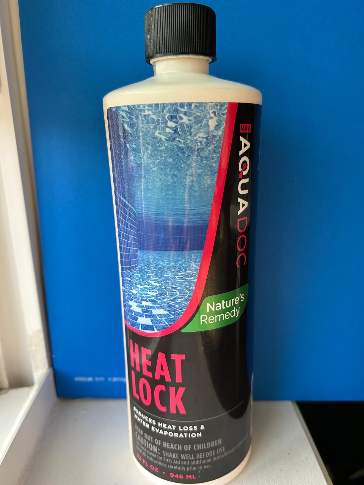 AquaDoc Pool Liquid Solar Blanket with Heat Lock - 32 oz | UV Protectant, Helps Reduce Chemical Loss in Inground and Above Ground Pools - Made in USA customer photo 1