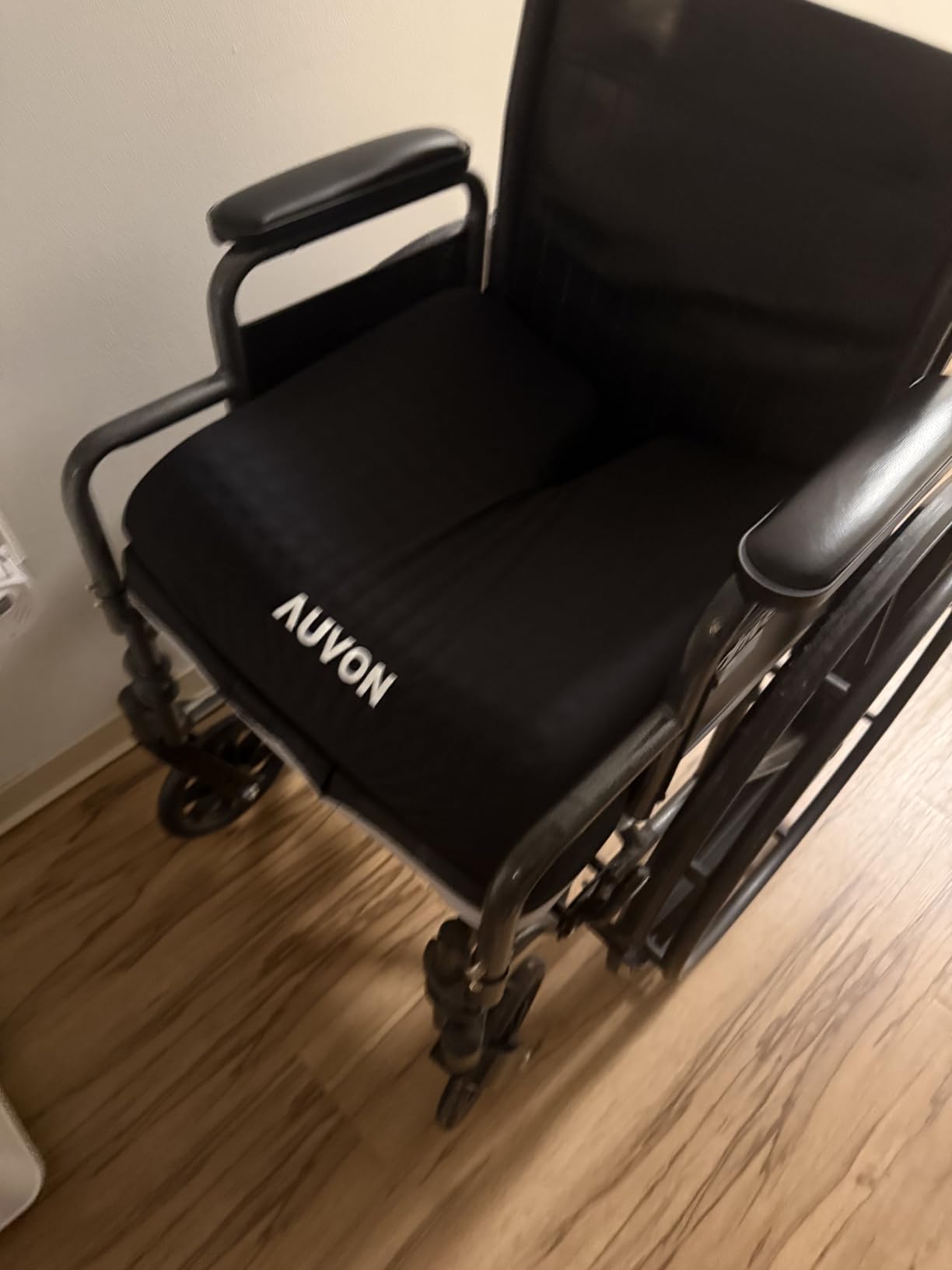 AUVON Gel Wheelchair Seat Cushion with Waterproof Cover for Pressure Sore & Ulcer, Ergonomic Chair Cushion with U-Cutout for Tailbone Pain, Back Pain Relief, Memory Foam Wheelchair Cushion, Anti-Slip customer photo 1