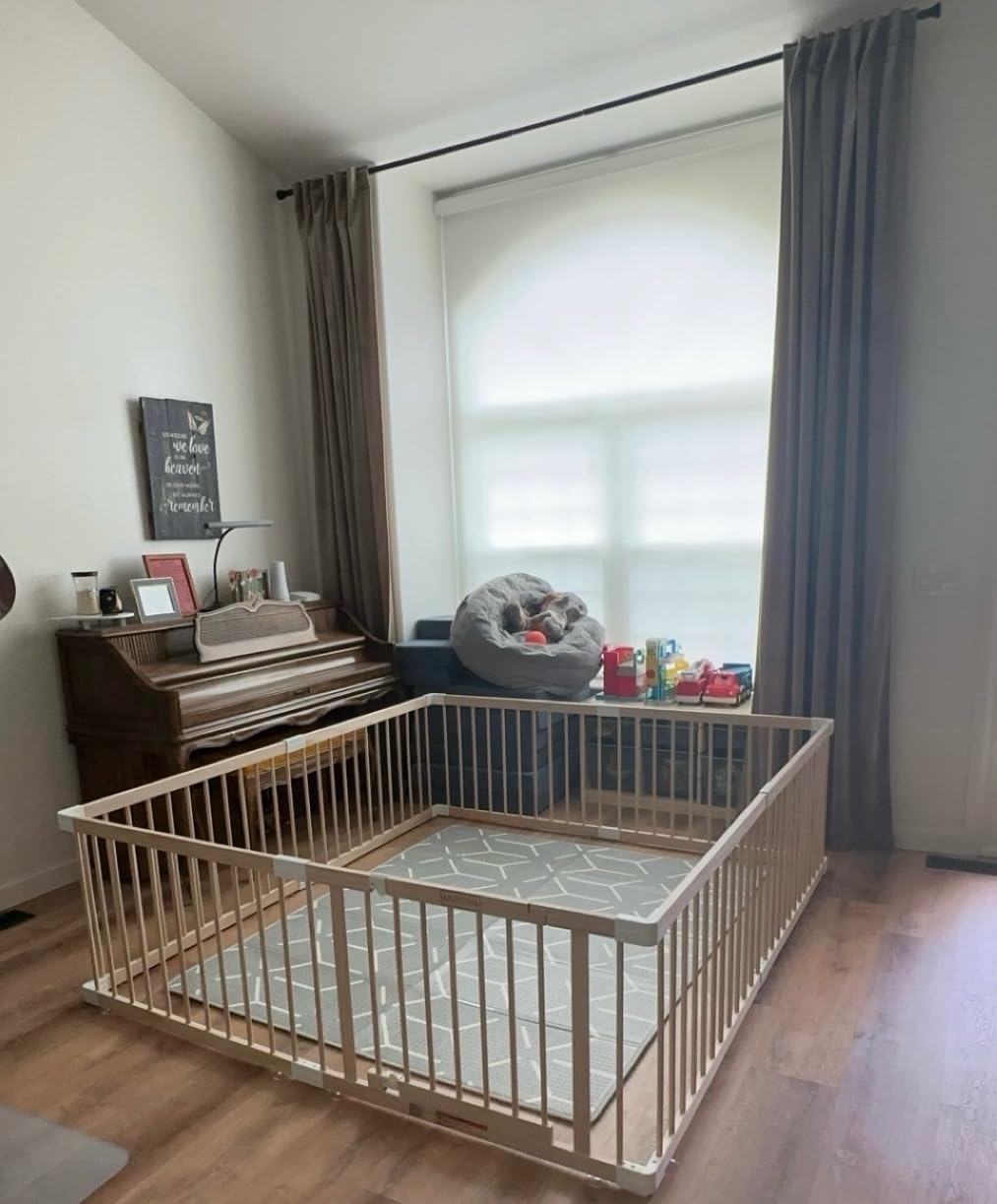 HARPPA Grovi Playpen, GREENGUARD Gold Certified - 60 x 71.5 inch | New Zealand Pine Wood customer photo 2