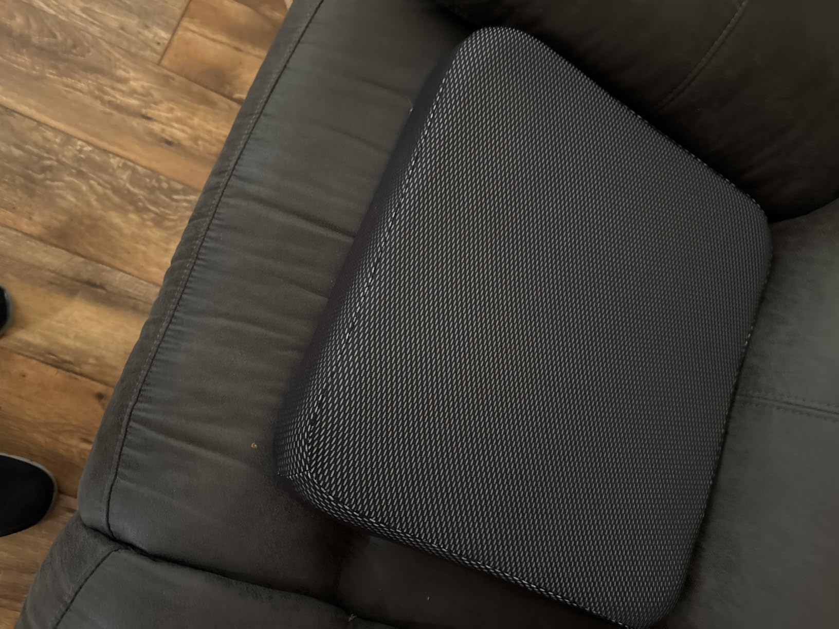 Ifoam Gel Infused Memory Foam Layer Wheelchair Cushion - Seat Cushion for Wheelchair-OfficeChair, Kitchen Chair-Pressure Sore and Tailbone Pain Relief-High Dense Polyfoam Base (Black,18x16x3 inch) customer photo 1
