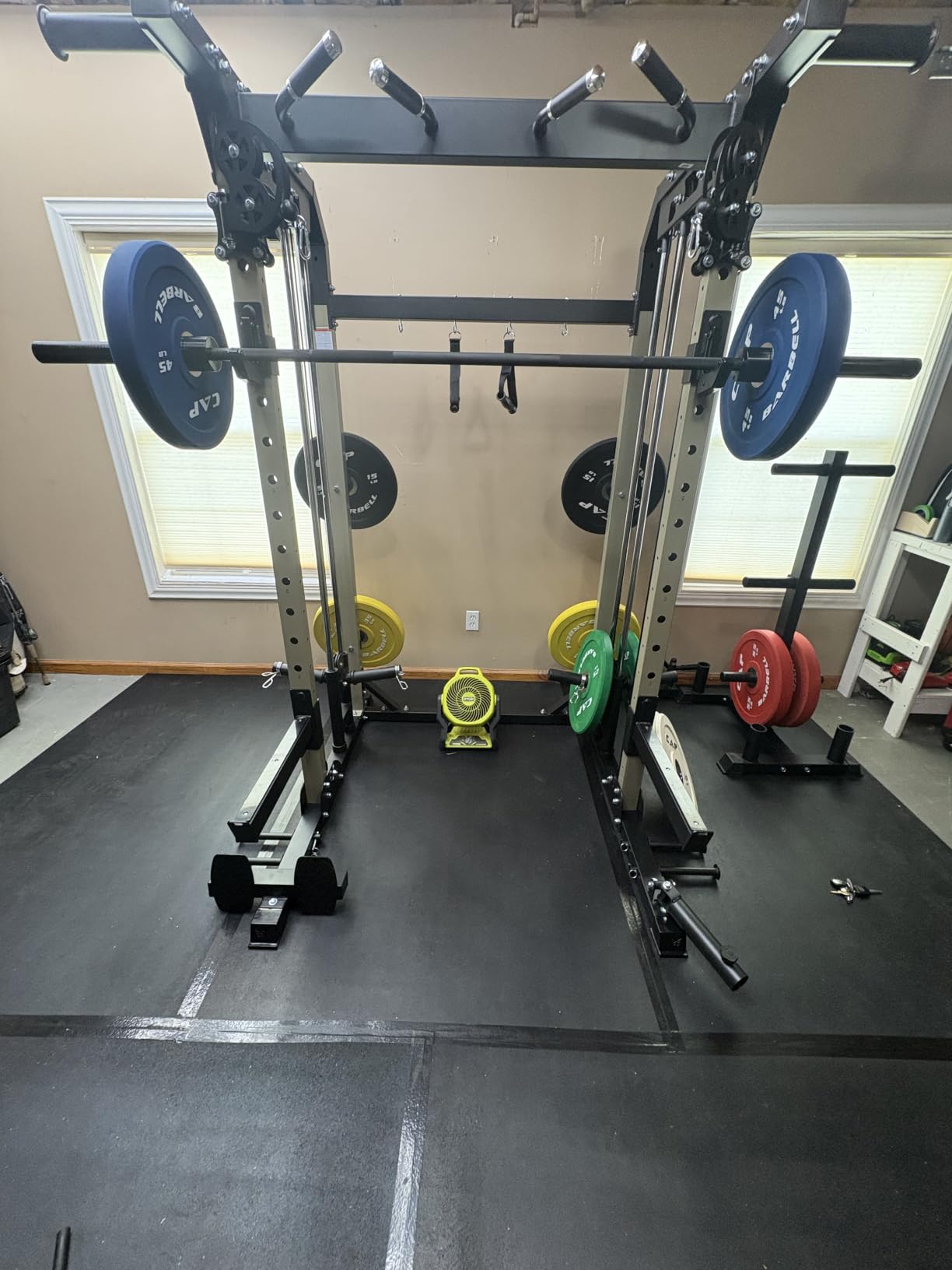 MAJOR FITNESS F22 Power Rack, 1600lbs All-in-One Squat Rack with Dual Pulley System, Heavy-Duty Steel Frame, Attachments & Storage for Home Gym Strength Training customer photo 2