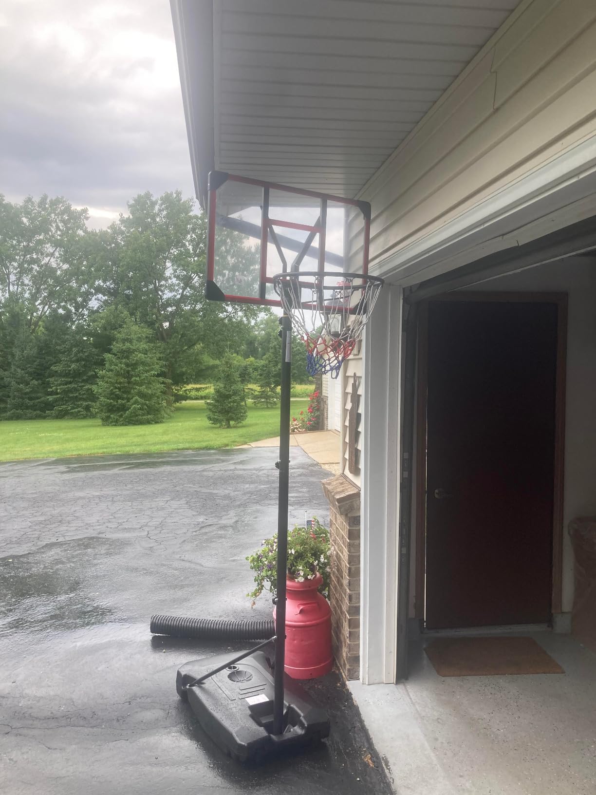 Yohood Kids Basketball Hoop Outdoor 4.82-8.53ft Adjustable, Portable Basketball Hoops & Goals for Kids/Teenagers/Youth in Backyard/Driveway/Indoor, with Enlarged Base and PC Backboard customer photo 1