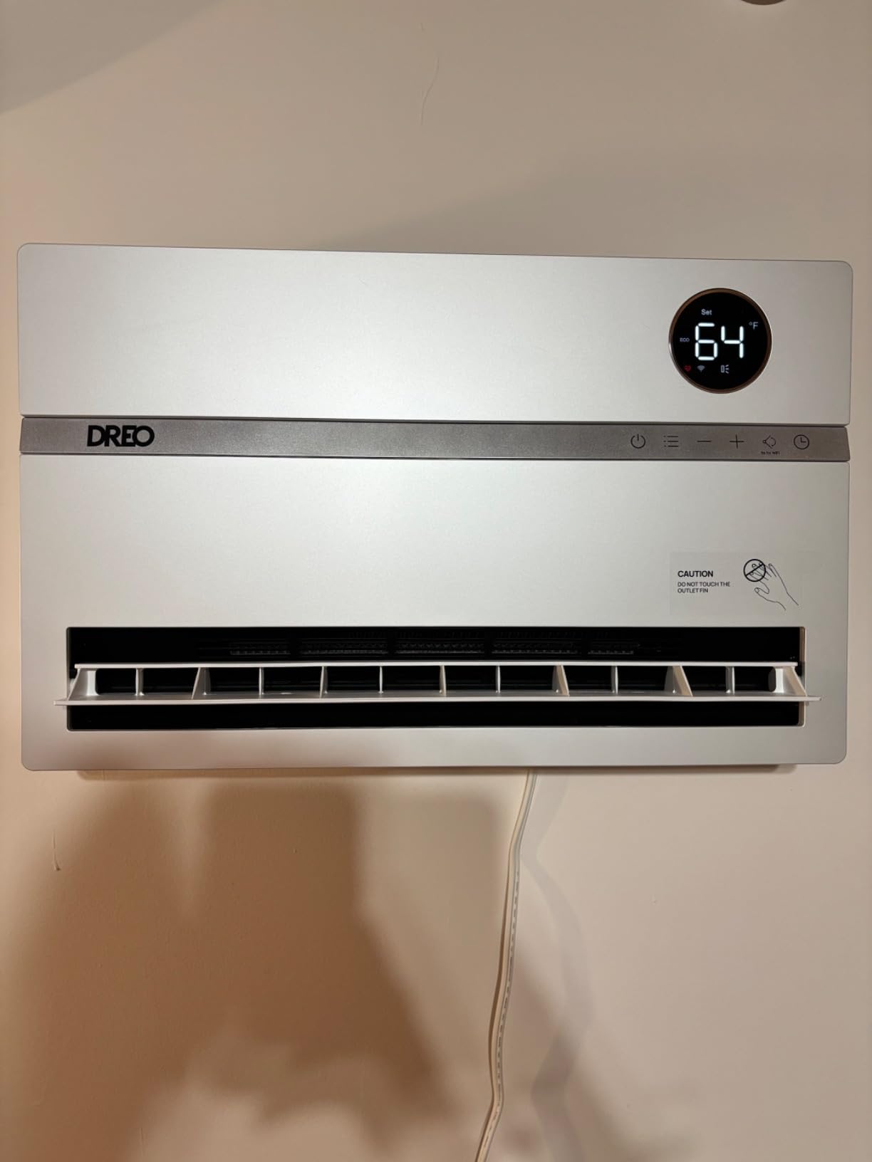DREO Wall Mounted Heater, Smart Space Heater for Bedroom with FortPlug, ECO | Overheat Protection, Remote, 120° Vertical Oscillation, Thermostat, 24H Timer, 1500W Electric Heater for Indoor, Office customer photo 1