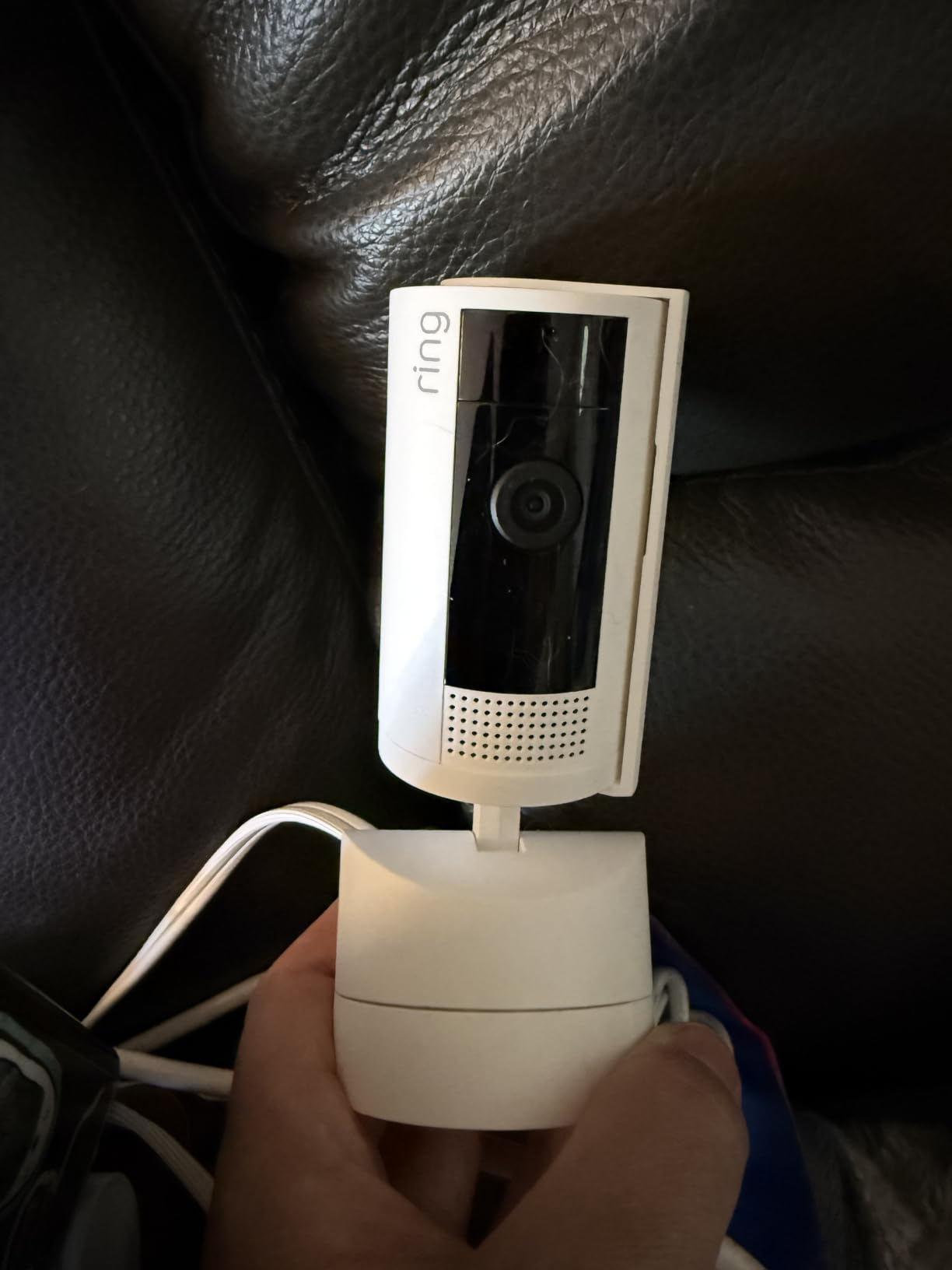 Ring Pan-Tilt Indoor Cam (newest model), See all around your home or business with 360° pan coverage, HD video, plus Two-Way Talk, White customer photo 1