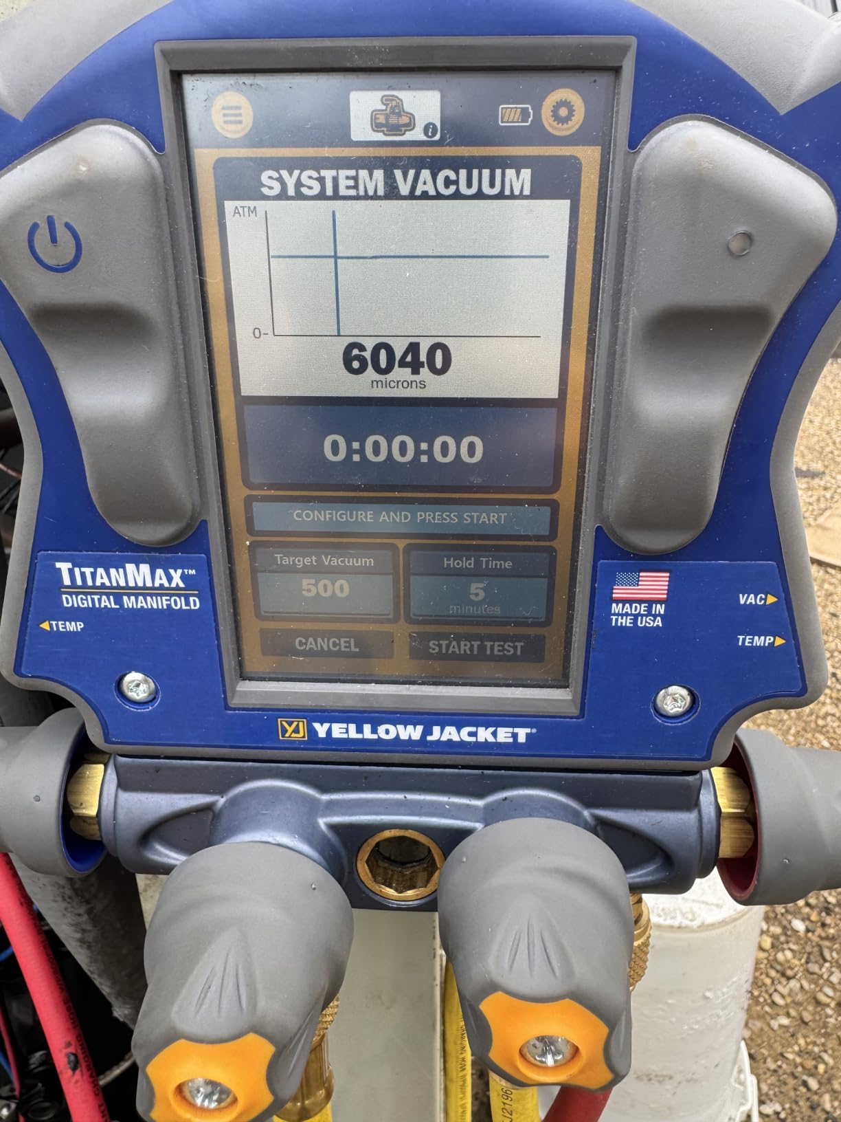 OMT 9 CFM 2 Stage Rotary Vane Vacuum Pump for R12 R22 R134a R410a | Copper Motor; 1.5 Micron Ultimate Vacuum; 12.8 oz Oil Reservoir; Under 70 dB Low Noise; Industrial and HVAC Applications customer photo 2