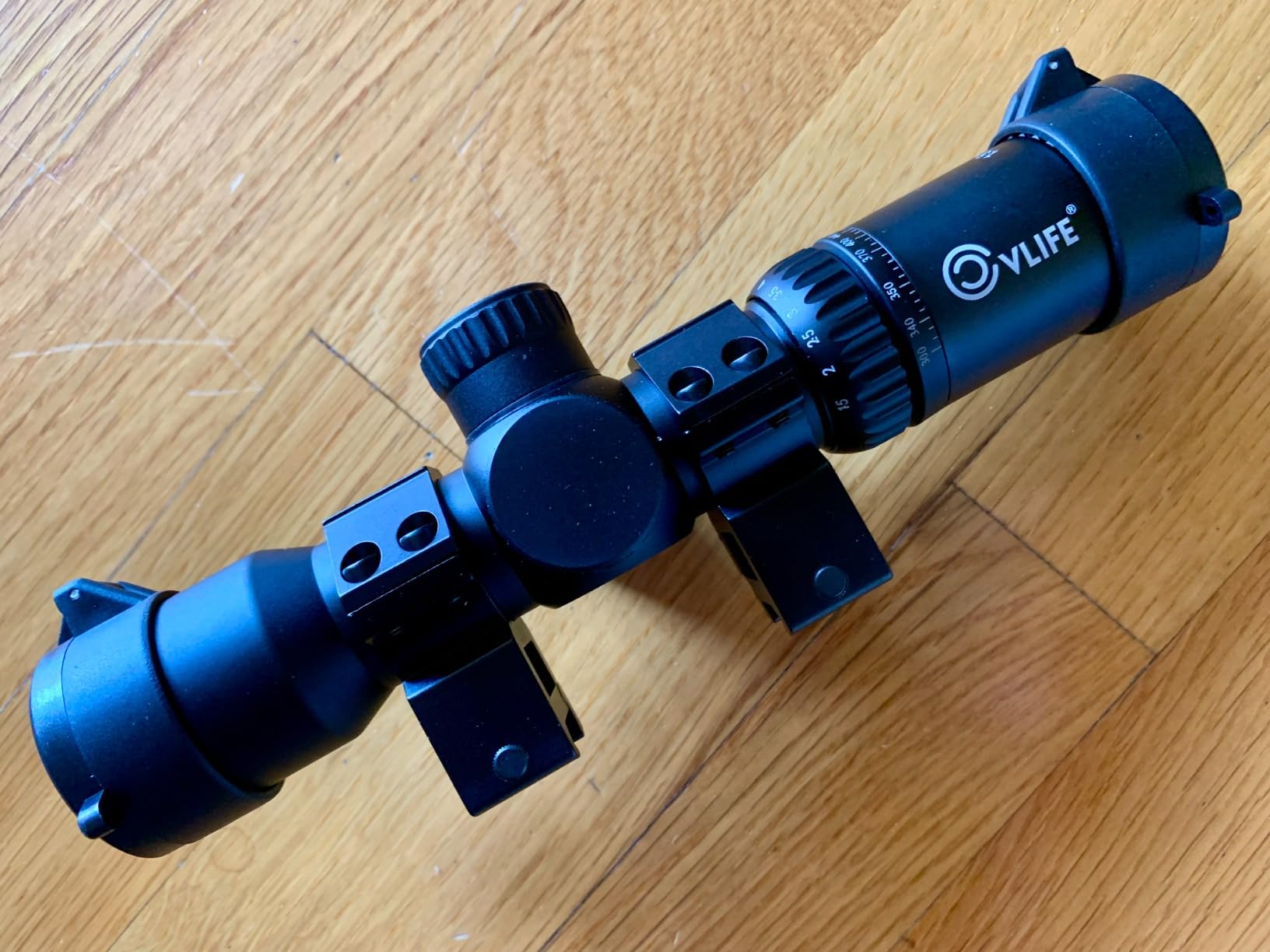 CVLIFE 1.5-5x32 Crossbow Scope, 20-100 Yards Rangefinder Ballistic Reticle, 300-460 FPS Red Green Illuminated Compact Crossbow Scope for Hunting with 20mm Scope Rings customer photo 2