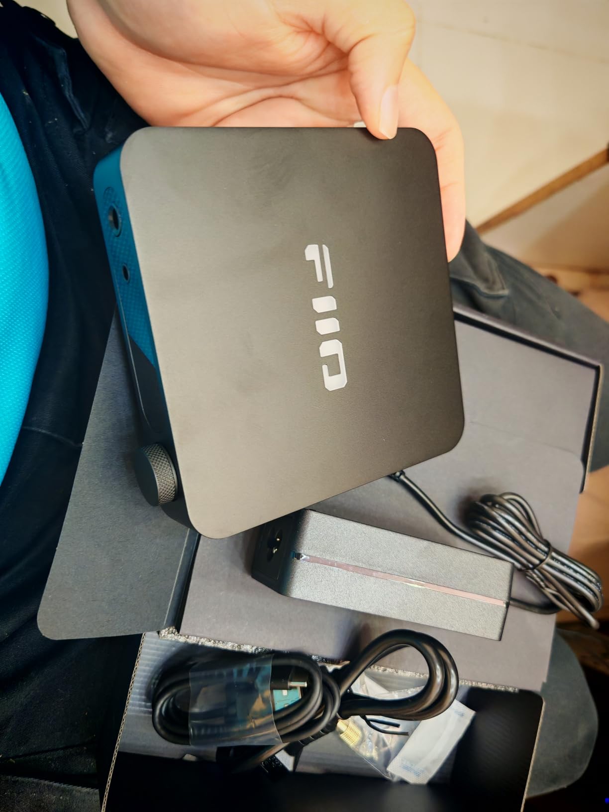 FiiO K11 DAC and Headphone Amplifier for Home Audio or PC, 6.35mm and Balanced 4.4mm, RCA, Coaxial, Optical, 1400mW, 384kHz/24Bit DSD256 (Black) customer photo 1