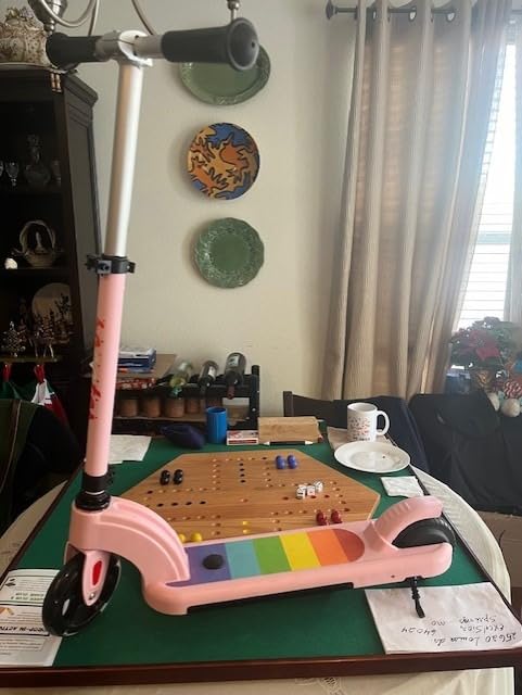 ANHAO Electric Scooter for Kids Ages 6-12 (Mainly 6-10), Kids Electric Scooter with Adjustable Height, Kick Scooter for Kids up to 110 Lbs, up to 6Mph customer photo 2
