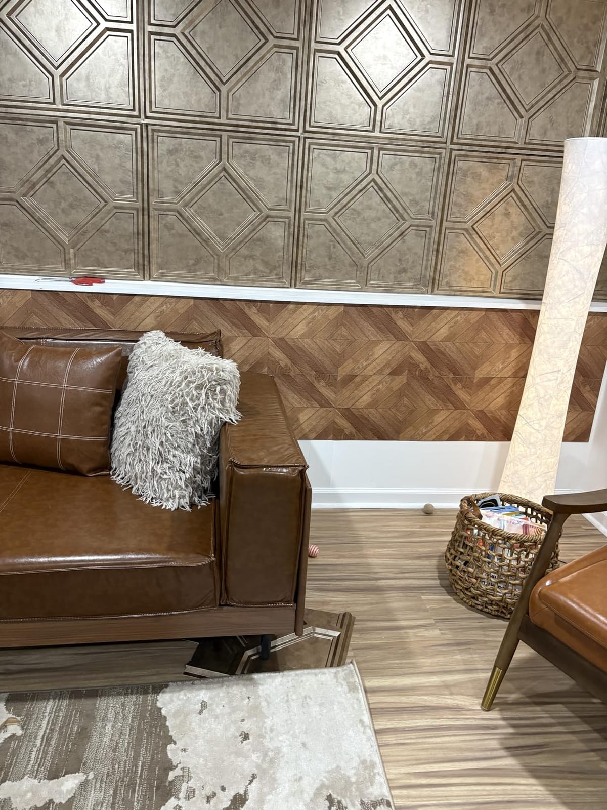 Art3d 30-Pack Herringbone Peel and Stick Vinyl Floor Tiles, 12