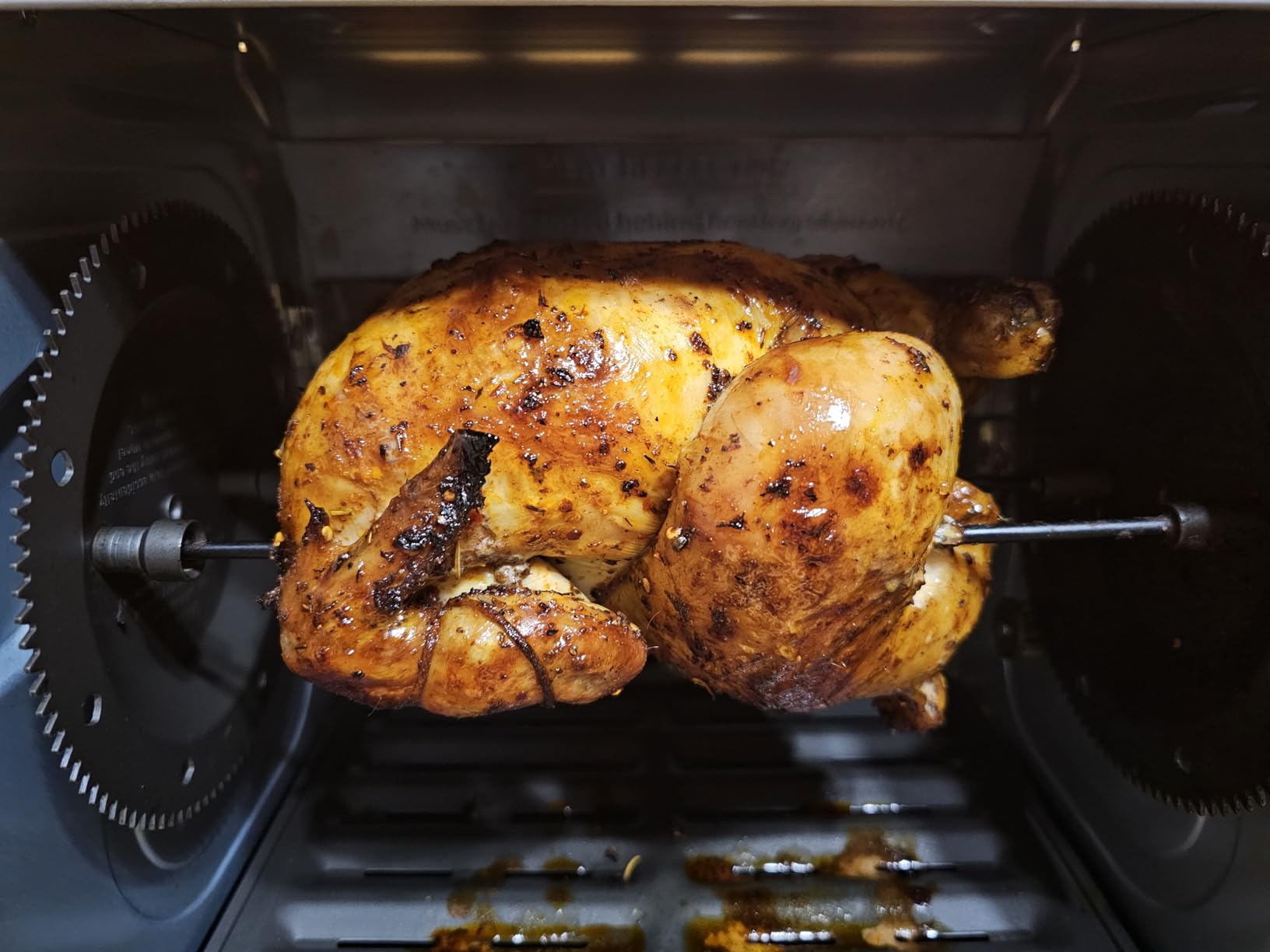 Ronco 6000 Platinum Digital Countertop Rotisserie Oven, 12-lb Capacity | Rotisserie chicken cooks perfectly, 3 functions - rotisserie, sear, no-heat rotation; basket included; auto shutoff customer photo 1