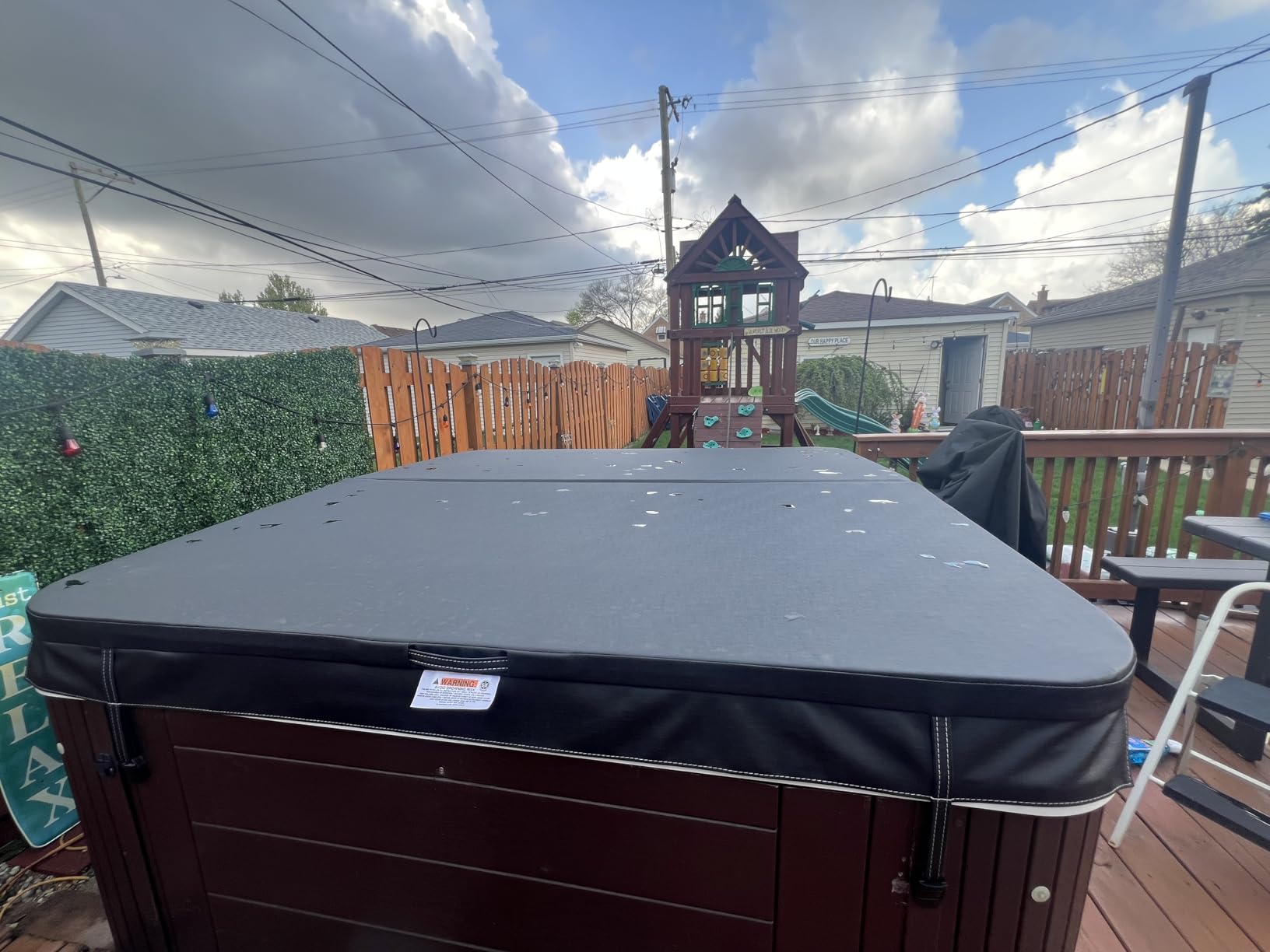The Cover Guy Hot Tub Cover | Replacement Spa Covers with UV Protected Vinyl + High Density Foam | Energy-Saving Cover for All Climates | Fits Square Tubs with 82-84