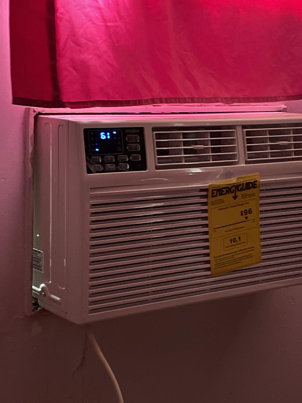 Whirlpool 10,000 BTU Wall Air Conditioner, Remote Control, White, 115V, Cools up to 450 Sq. Ft. customer photo 2