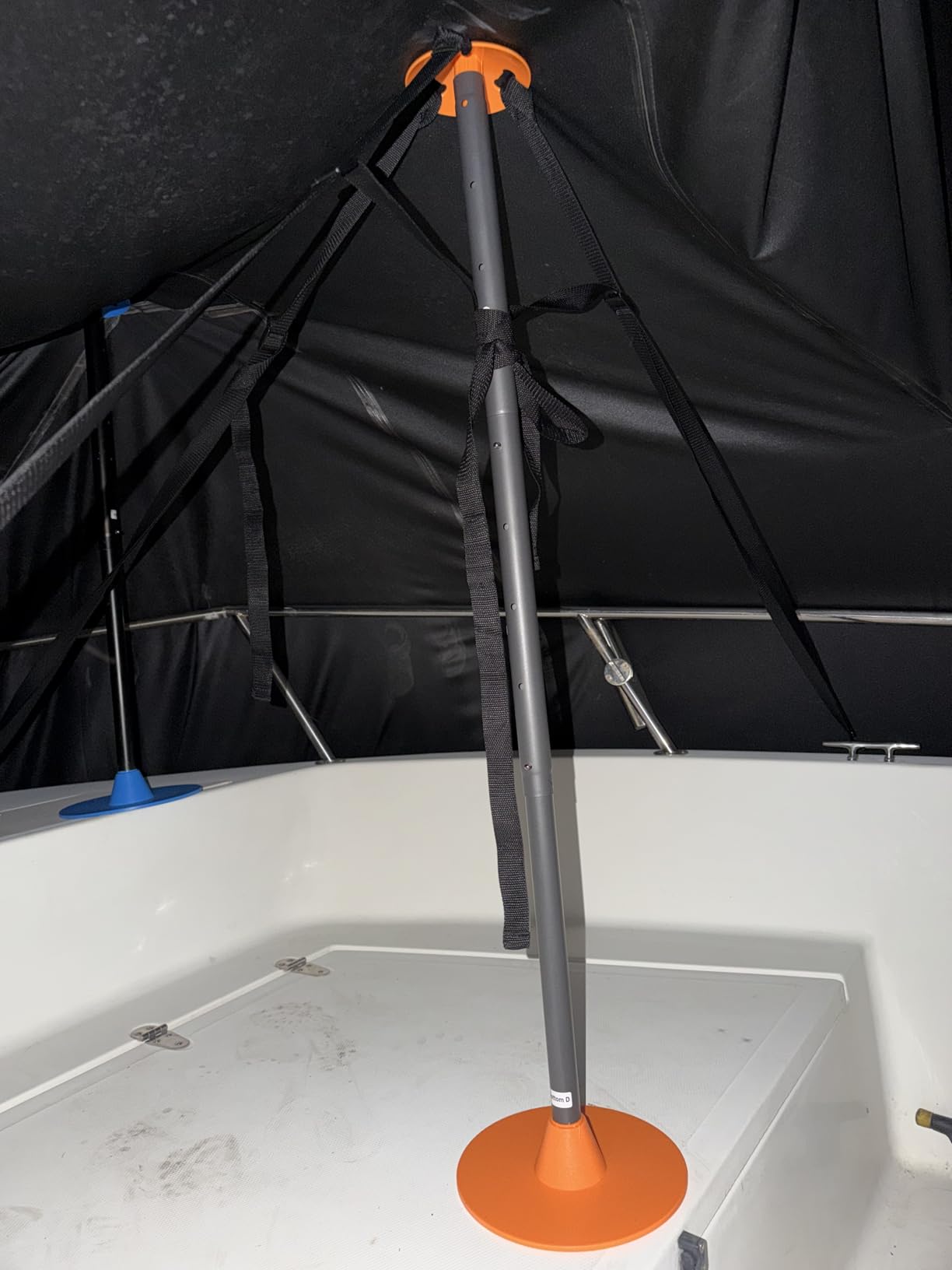 Windproof Boat Cover Support Pole System 2 Pcs | with 8 Adjustable Heights Telescoping Steel Furniture Cover Support Poles 18