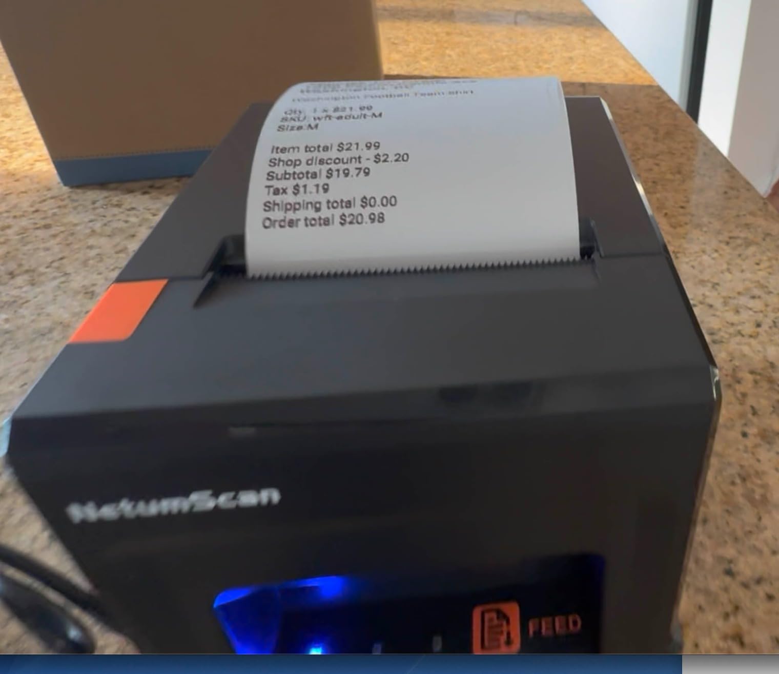 NetumScan USB POS Receipt Printer, 80mm Thermal Receipt Printer with Auto Cutter Cash Drawer, 300mm/s, Support Windows/Mac/Linux, Restaurant Kitchen Printer for ESC/POS (Only USB Interface) 8360 customer photo 1