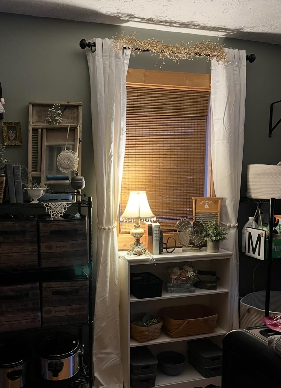 LazBlinds Cordless Bamboo Roman Shades, 34.5x48, Highfield Teak | Privacy Blinds for Interior Windows, Room Darkening Roll Up Bamboo Blinds for Home & Patio customer photo 1