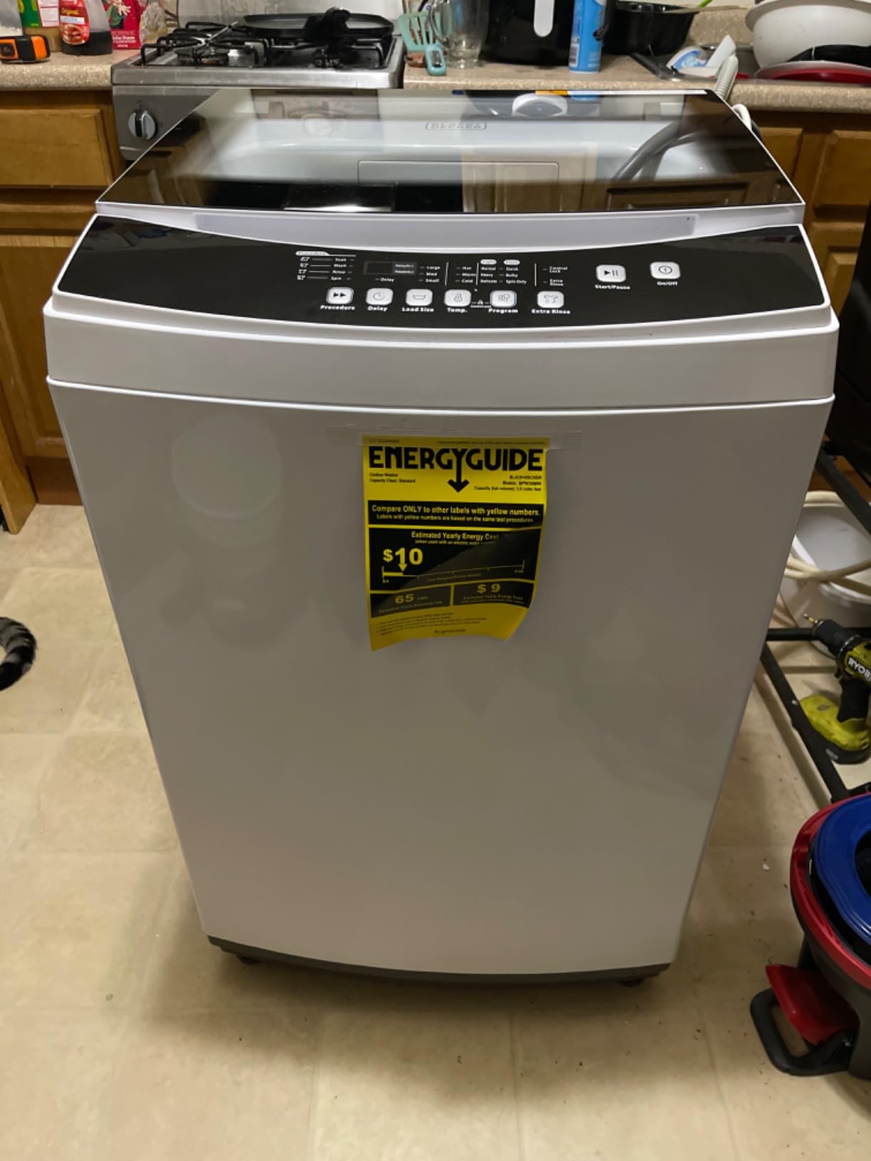 BLACK+DECKER 4.5 Cu. Ft. Front Load Washer, 120V, BFLW45M, White | Full Size Washing Machine with 12 Cycles, ENERGY STAR certified Washer Machine, Hot & Cold Inlet Hoses, LED Display customer photo 2