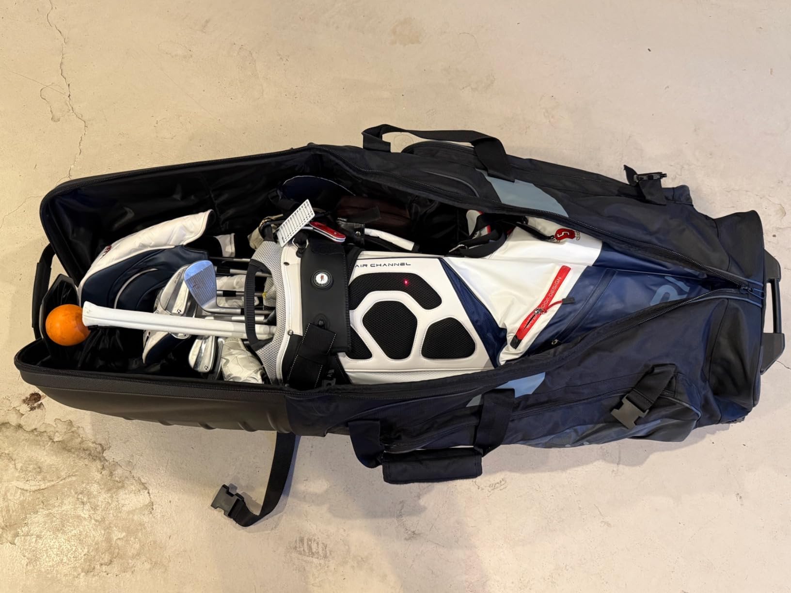 Golf Travel Bags for Airlines with Wheels, Hard Case Top and 1680D Heavy Duty Oxford Protect Golf Clubs, Lightweight and Easy to Maneuver customer photo 1