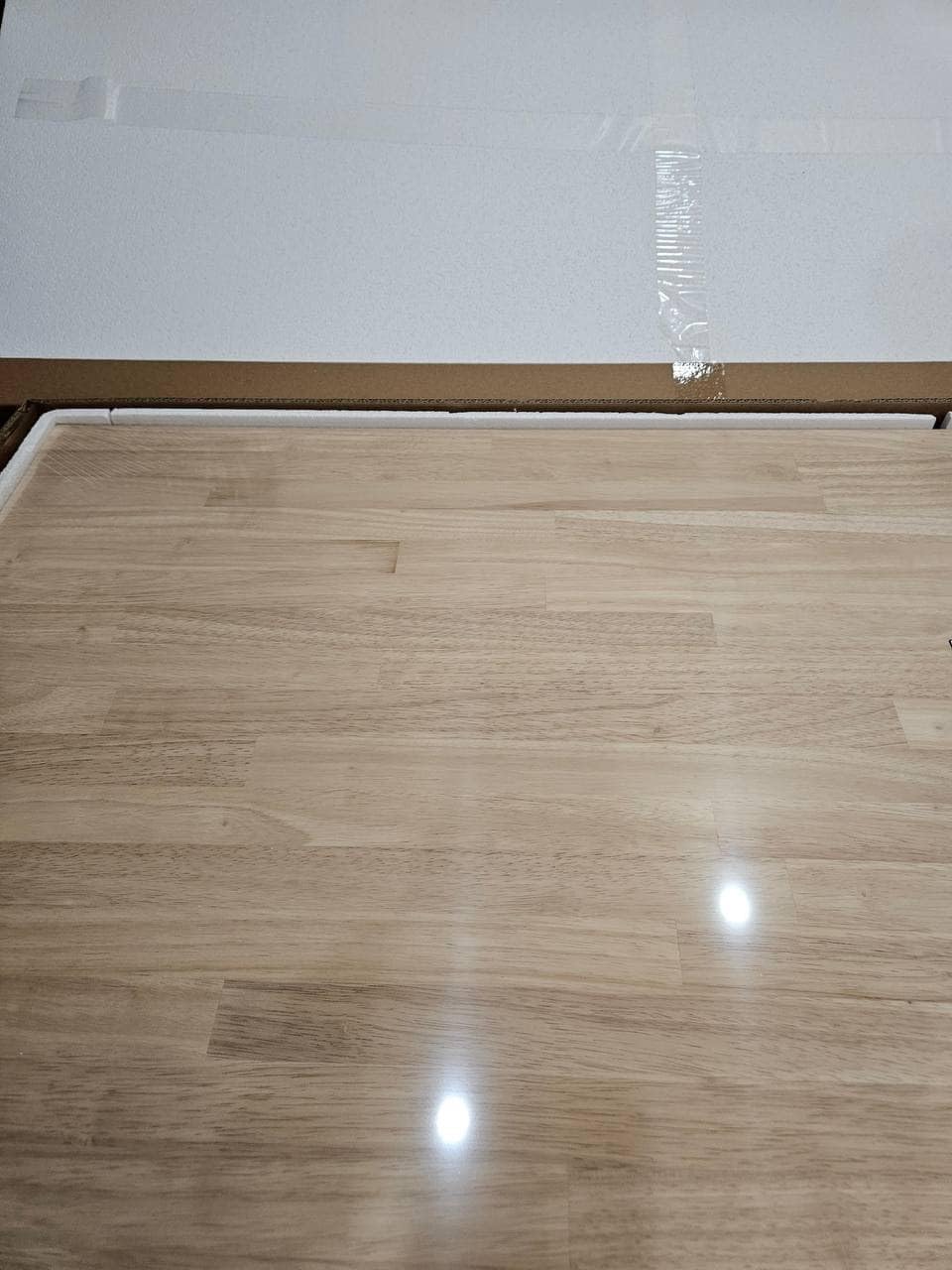 Howizz Butcher Block Countertop 8ft x 25 x 1.5 Inches, Unfinished Solid Hevea Wood Table Top, Wood Countertop for DIY Desk Top, Workbench Top, Kitchen Countertop customer photo 1