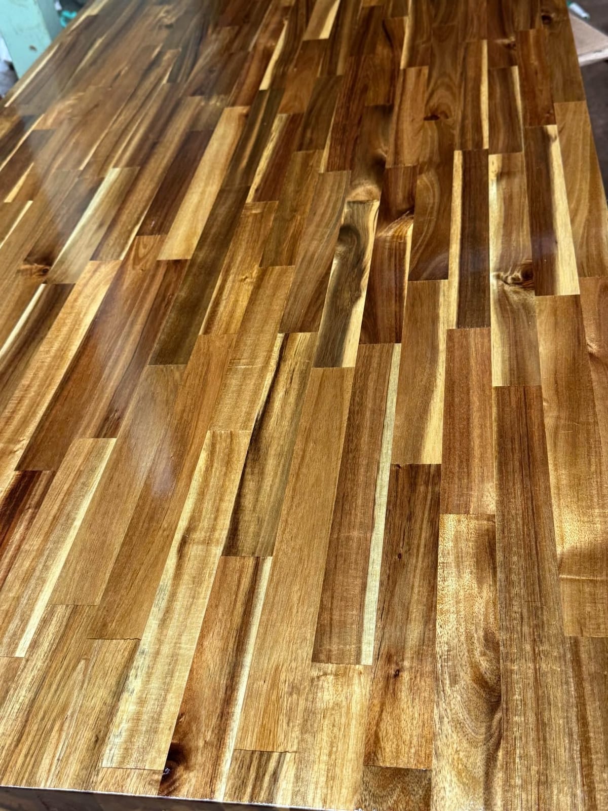 Howizz Acacia Butcher Block Countertop 96 x 25 x 1.5 Inches, Unfinished Solid Wood Table Top for DIY Desk Top, Workbench Top, Kitchen Countertop customer photo 2