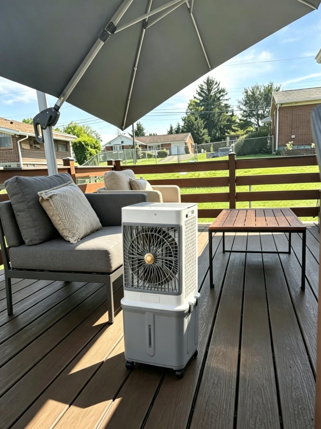 Swamp Coolers Portable Air Conditioners, 10-Gallon Evaporative Air Cooler | Windowless AC Unit with 120° Oscillation, 3 Speeds & Detachable Tank, Cooling Fan That Blows Cold Air for Garages, Patios customer photo 2