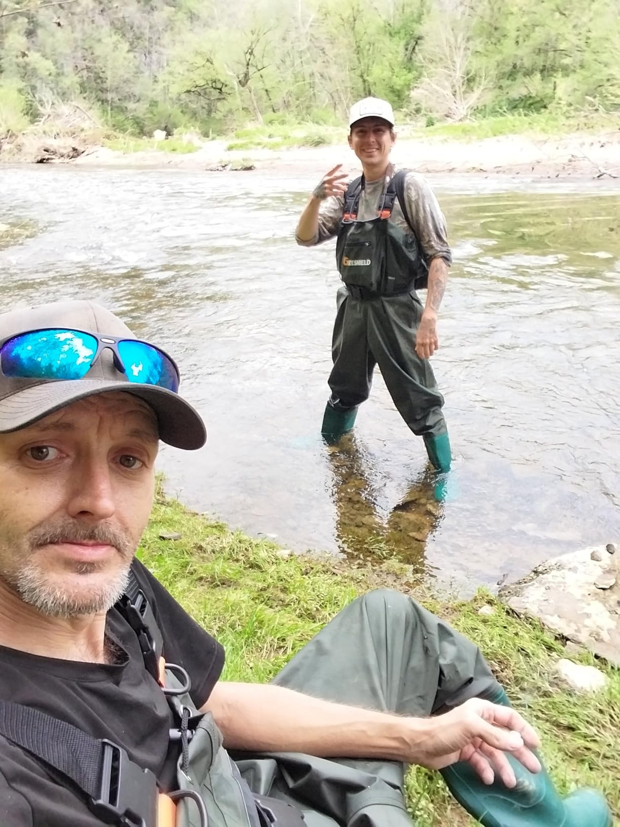 Waterproof Bootfoot Chest Waders - Lightweight 2-Ply Nylon/PVC for Fishing & Hunting with Boot Hanger customer photo 1