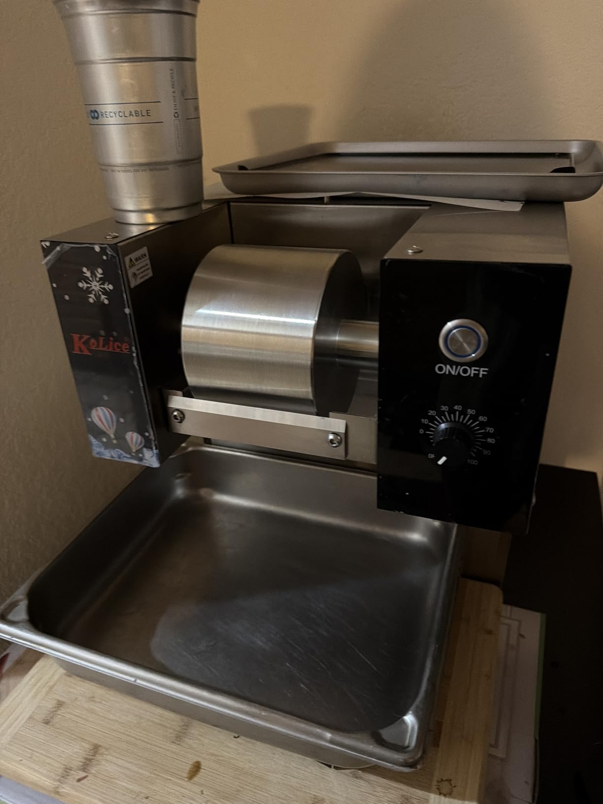 VEVOR Commercial Snowflake Ice Machine, 176.4LBS/24H Snowflake Ice Maker, Stainless Steel Ice Shaver Machine, Electric Snow Cone Maker, Air Cooling System for Rapid Heat Dissipation, for Bakery, Cafe customer photo 1