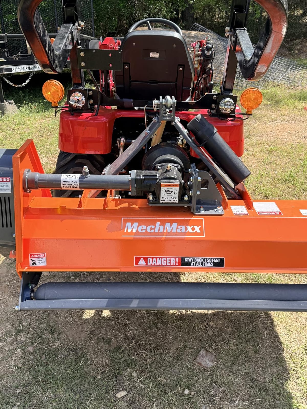 MechMaxx 60'' inch PTO Powered 3 Point Standard Duty Flail Mower for 15-35hp Tractor, NOT Suitable for Quick Hitch, Model EFS60 Orange customer photo 2