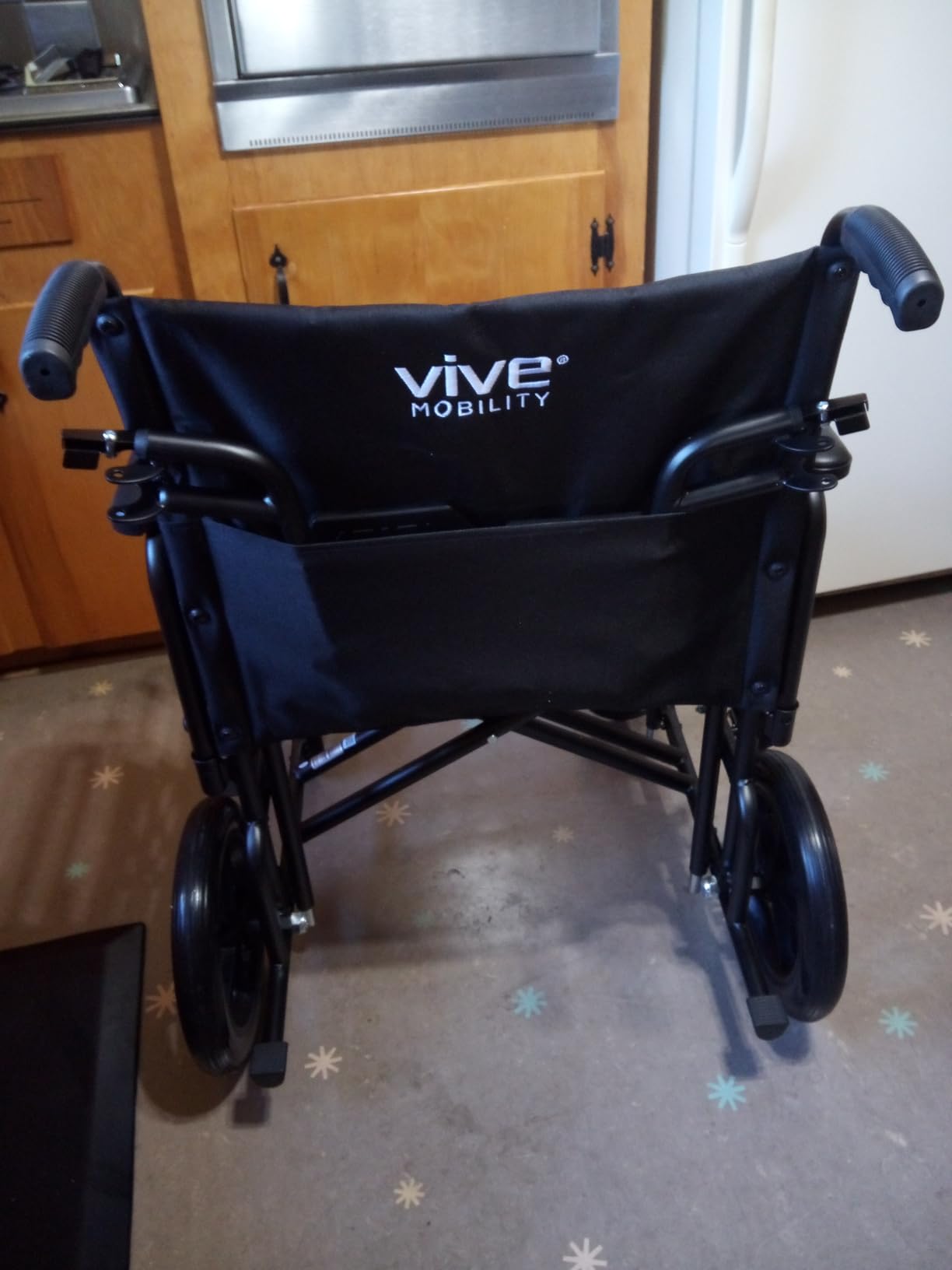 Vive Mobility Bariatric Transport Wheelchair for Adults - Supports 450lbs | Foldable, Heavy Duty Travel Wheel Chair - Portable, Transfer Aid with Swing Away Footrests & 22 Inch Wide Seat customer photo 2