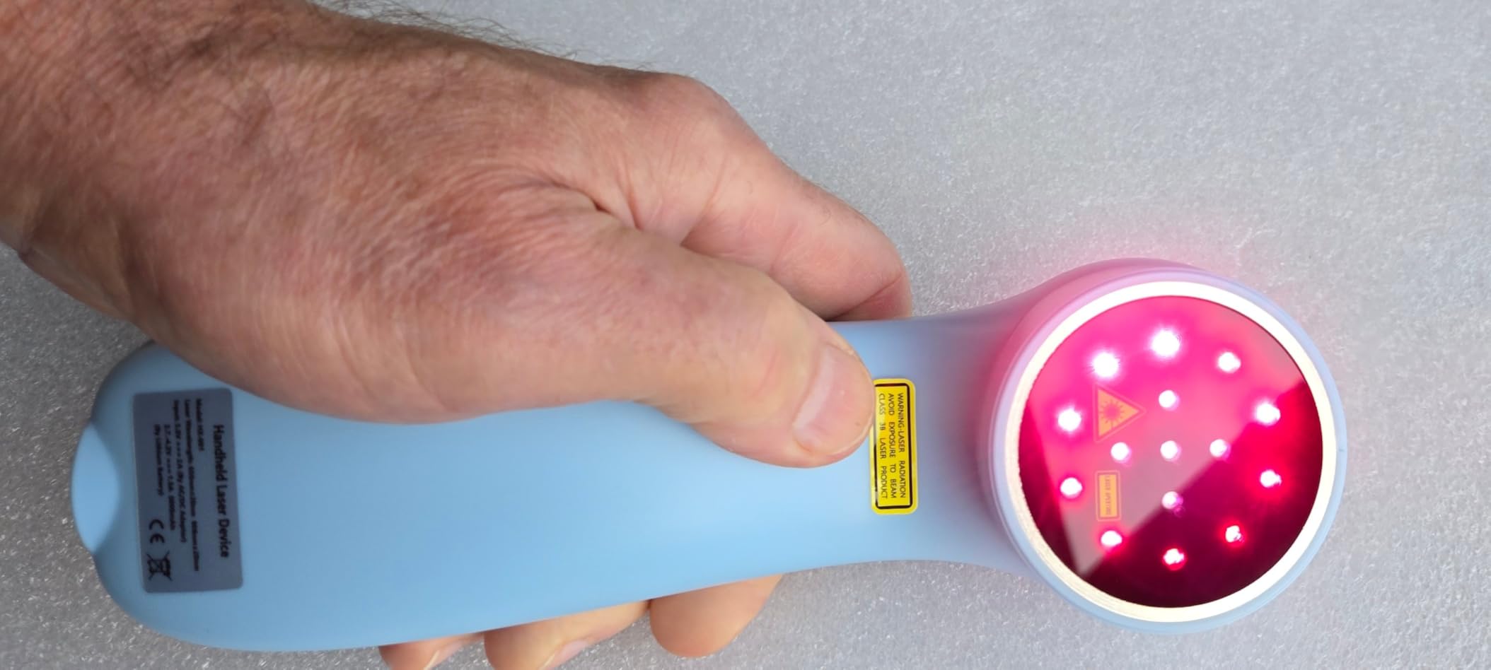 5000mAh 5 * 808nm & 10 * 650nm LLLT Cold Laser Therapy Device for Human/Vet | Handheld Infrared Red Light Therapy, Pet Dogs Cats Treatment for Muscle Pain Relief & Improve Healing with Magnetic Cover customer photo 2