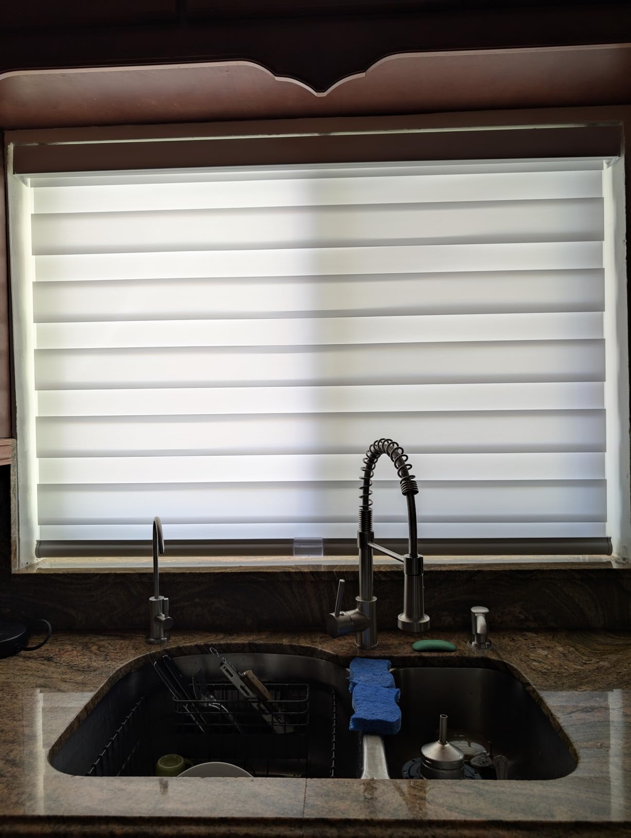 AOSKY Cordless Zebra Blinds for Indoor Windows, 34