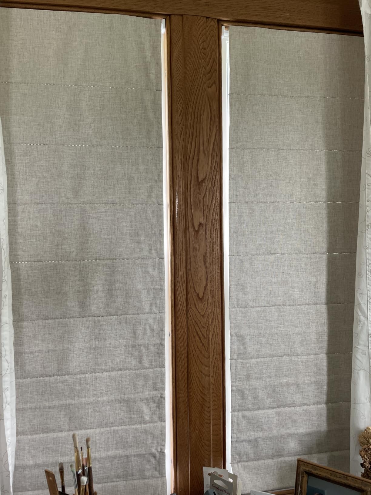 LazBlinds No Drill Cordless Roman Shades, 34'' W x 64'' H, Beige | Easy to Install, Light Blocking & Heat Insulating, Perfect for Bedrooms & Kids' Rooms customer photo 2