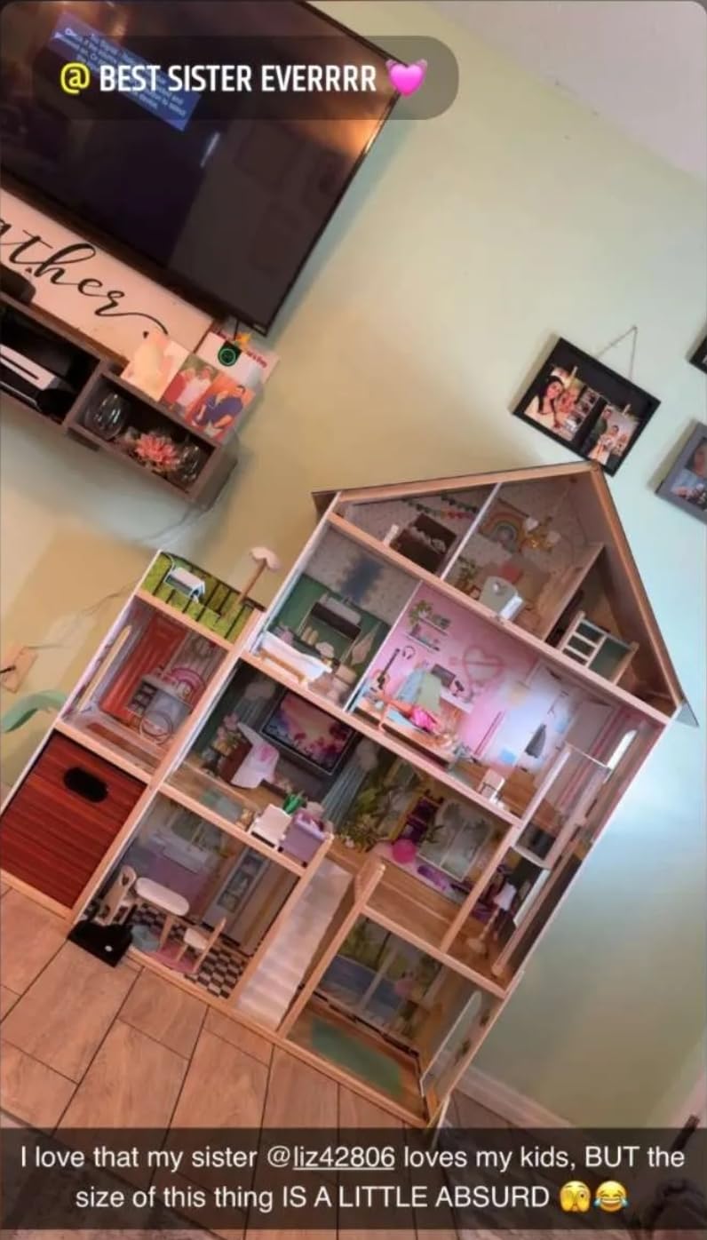 Delta Children Deluxe Maui Dollhouse - Large 4-Story Dollhouse with 12 Rooms Includes 50 Accessories - Working Elevator, Wave Slide, Lights/Sounds - Fits 12-inch Dolls - Pretend Play Gift for Ages 3+ customer photo 2