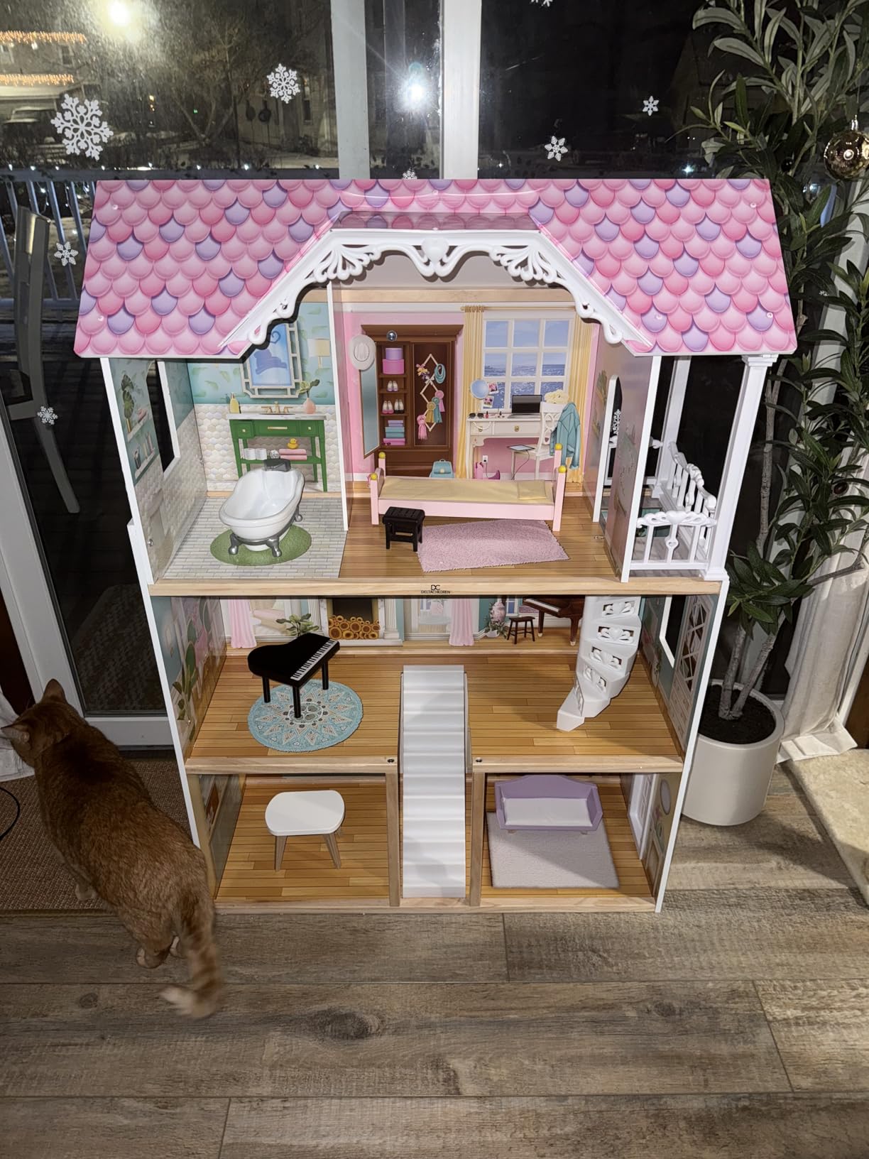 Delta Children MySize Dollhouse - Large 3-Story Dollhouse with 7 Rooms Includes 12 Accessories - Fits 12-inch Dolls - Pretend Play Dream Gift for Ages 3+ customer photo 1