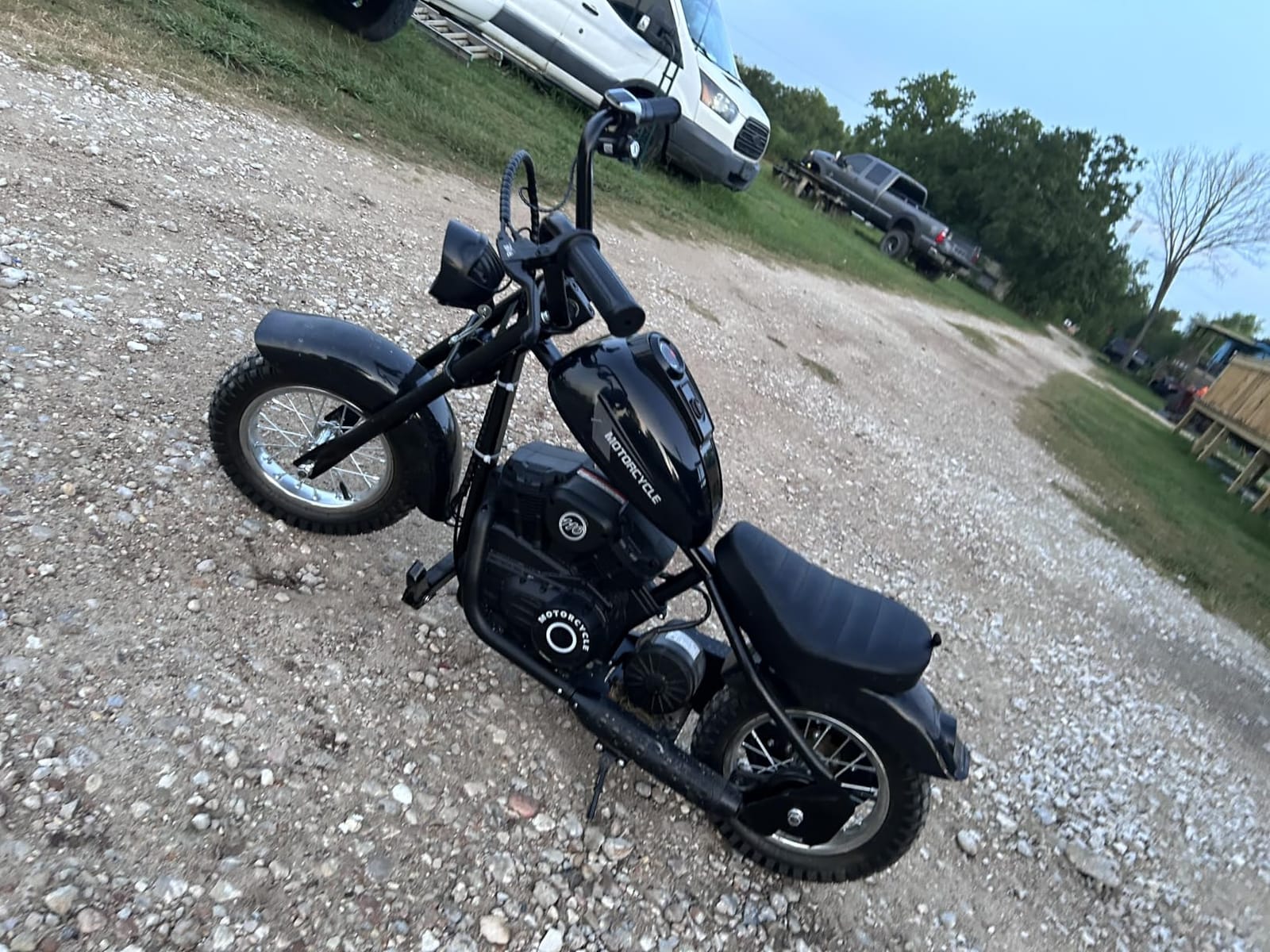 ELEMARA Electric Dirt Bike, 15 mph & 150lb Max, 24V Ride on Toy for Big Kids w/LED Lights & Power Display, Chain-Driven Motor, Twist-Grip Throttle, Shock Springs, Handbrake, 12