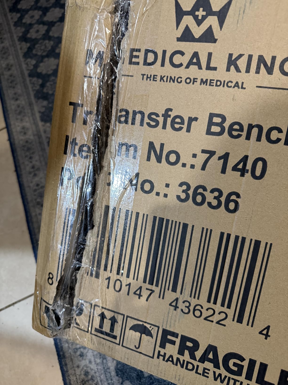 Medical King Transfer Bench MK7140 - Bathtub Shower Chair, Adjustable Height, Holds Up to 400 Lbs, White, Plastic customer photo 1