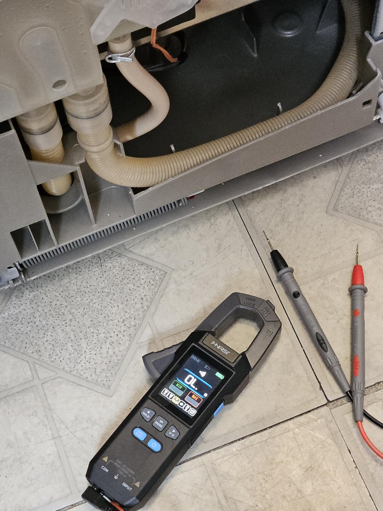 FNIRSI DMC-100 Clamp Meter 9999 Counts TRMS, 600A AC/DC Amp Meter | Graph Recording, 2