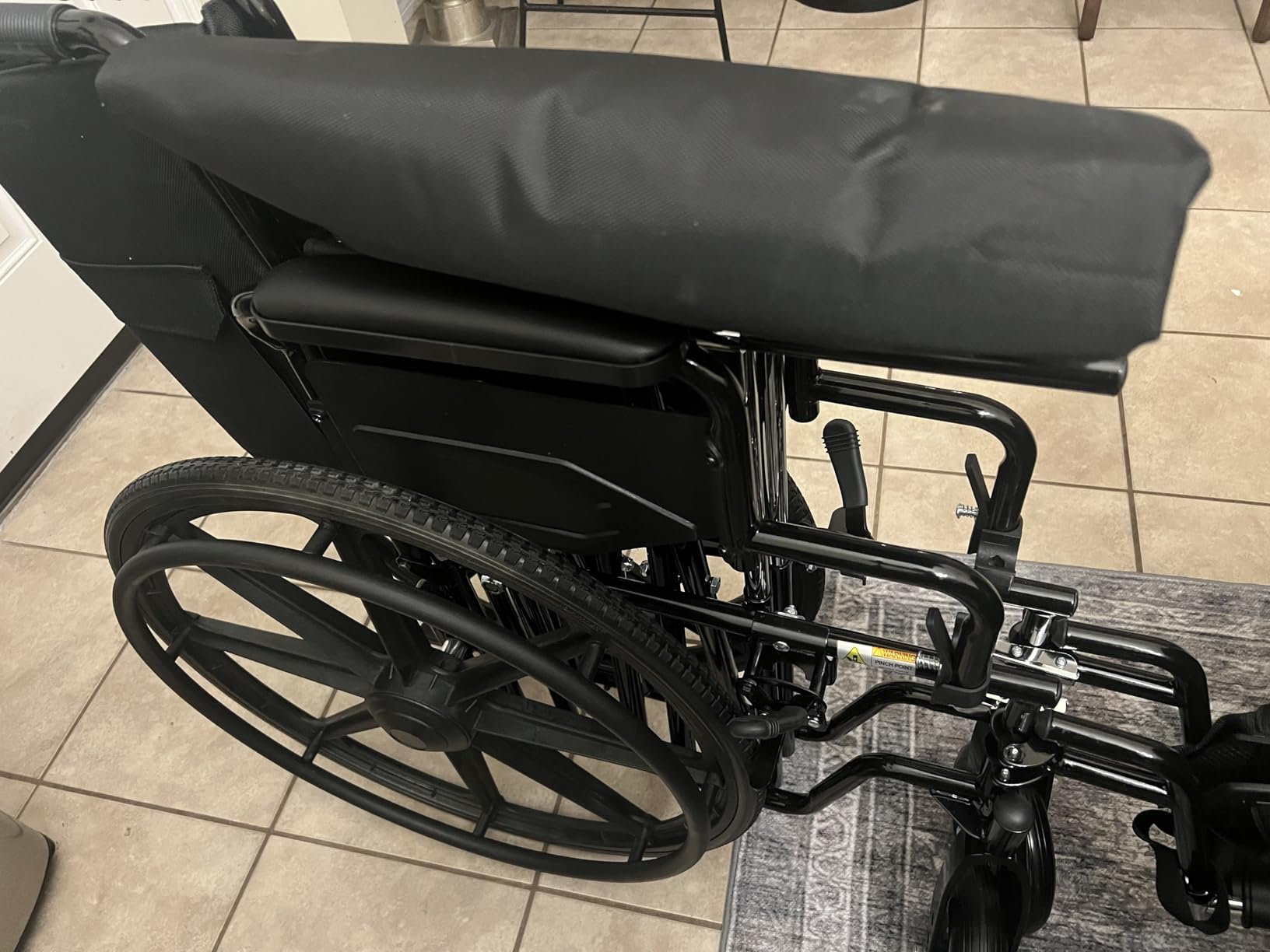 PEPE Mobility Bariatric Wheelchair, 22 Inch Seat, Supports 500 lb, Foldable | Heavy Duty Steel Frame for Larger Adults, Self Propelled with Rear Wheels, Flip Back Armrests, Removable Footrests, Black customer photo 1