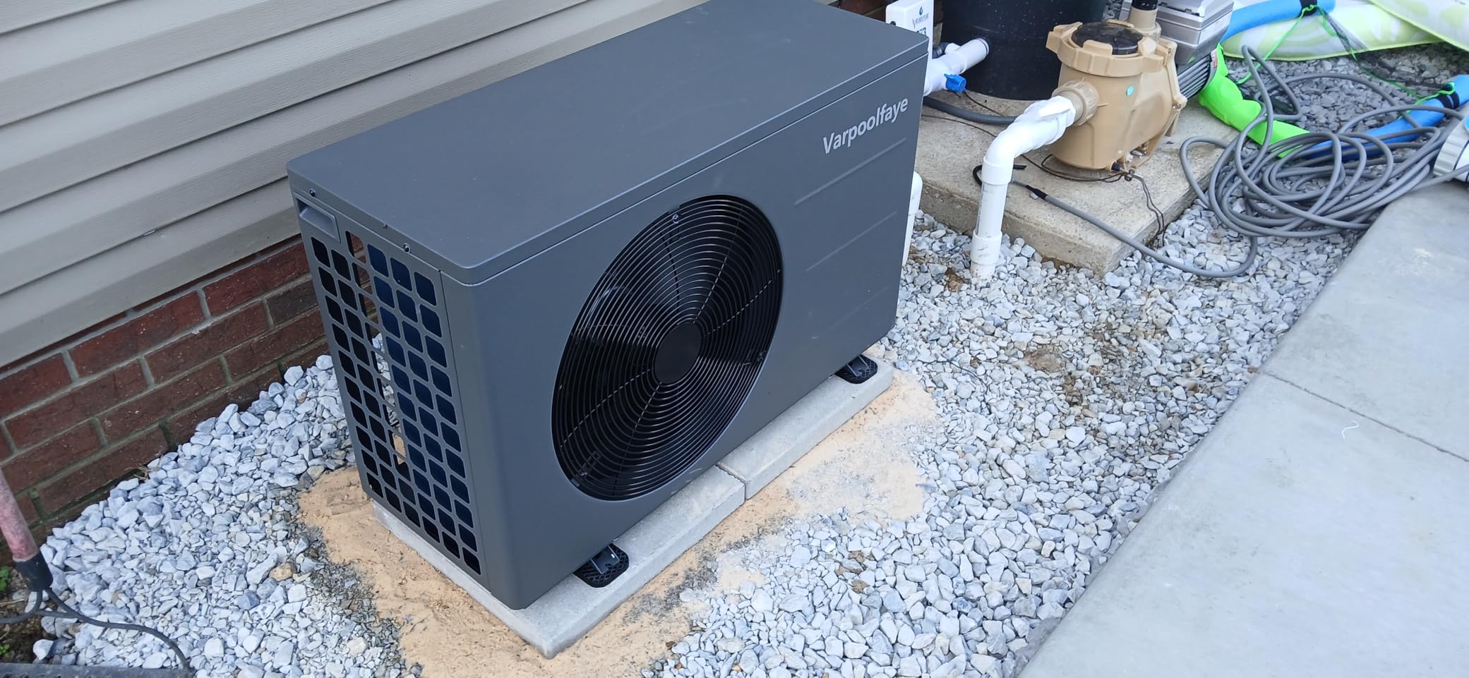 16000 BTU Electric Pool Heater for Above Ground Pool | Swimming Electric Pool Heat Pump For 5000 Gallon With High Efficiency COP 4.3 110V 60Hz Heating or Cooling WiFi Control customer photo 1
