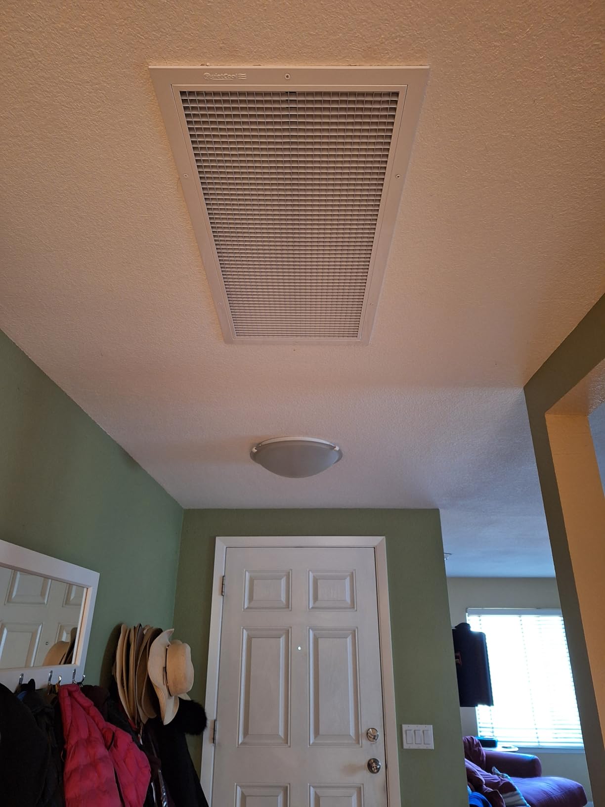 Quietcool QC ES-4700 RF Energy Saver Advanced Whole House Fan with Wireless Control - Up to 4195 CFM - As low as 75 watts - Two Speed - Covers up to 2,098 SQFT - 10 Year Warranty - Removable Grille customer photo 1