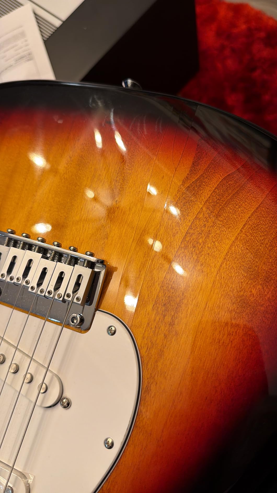 Fender Standard Stratocaster, Electric Guitar, with 2-Year Warranty, Modern C Shaped Neck, Laurel Fingerboard, White Pickguard, Candy Cola | Laurel Fingerboard, White Pickguard, Candy Cola customer photo 2