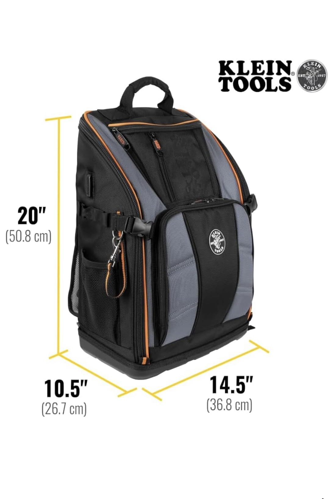 Klein Tools 62482 Tool Backpack, Tool-Station Pro Heavy-Duty Organizer with 27 Pockets, Large Interior, Molded Bottom, Electrician Tool Bag customer photo 1