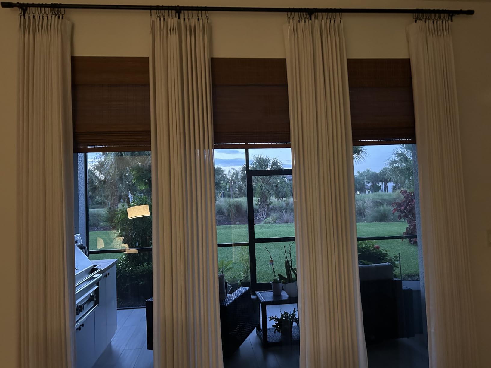 Calyx Interiors Bamboo Roman Shades w Valance 34.5