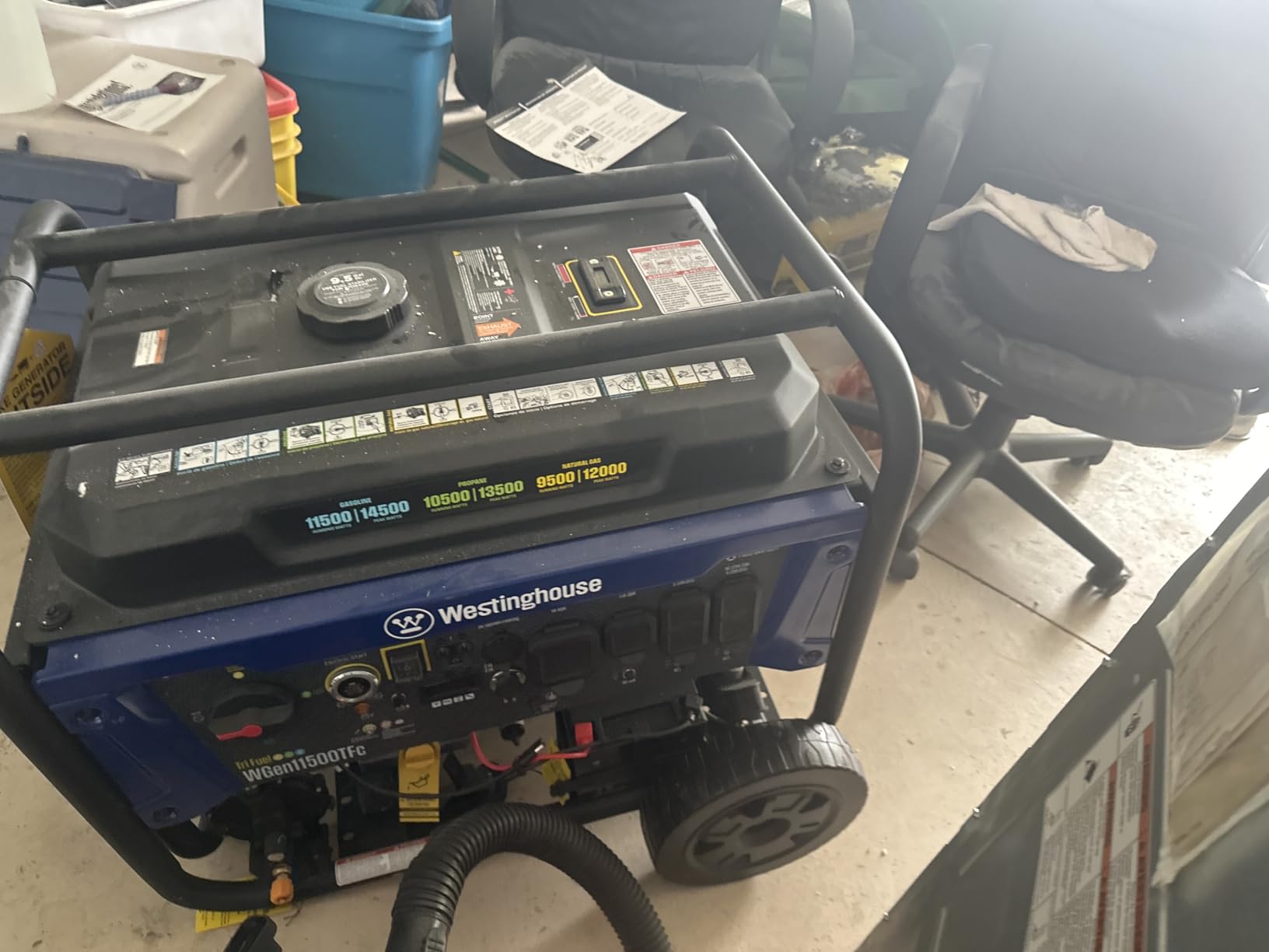 Westinghouse 14500 Peak Watt Dual Fuel Home Backup Portable Generator, Remote Electric Start, Transfer Switch Ready, Gas and Propane Powered customer photo 2