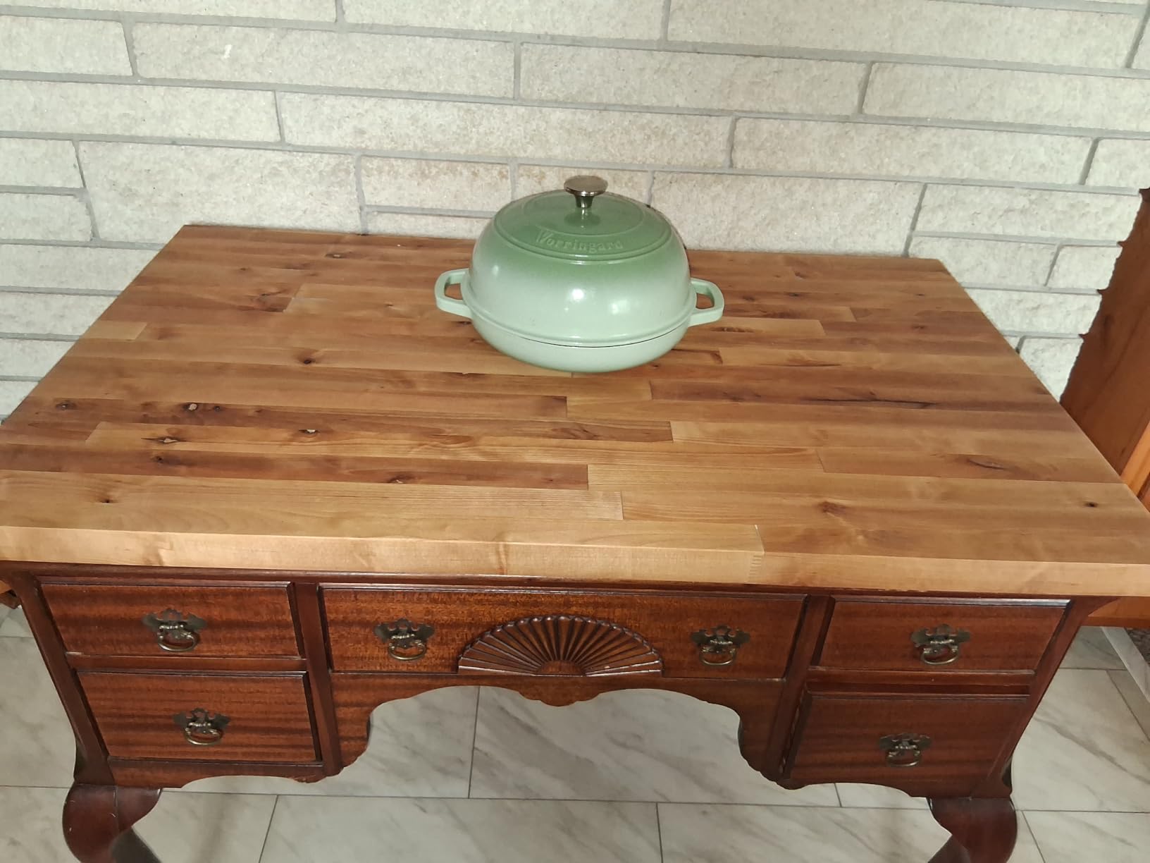 Butcher Block Countertop, Birch Unfinished Birch Workdesktop 36x25x1.5 in | 3ft Solid Birch Countertop, Laundry Room Countertop Work Top 1.5in thickness for Kitchen Workface customer photo 2