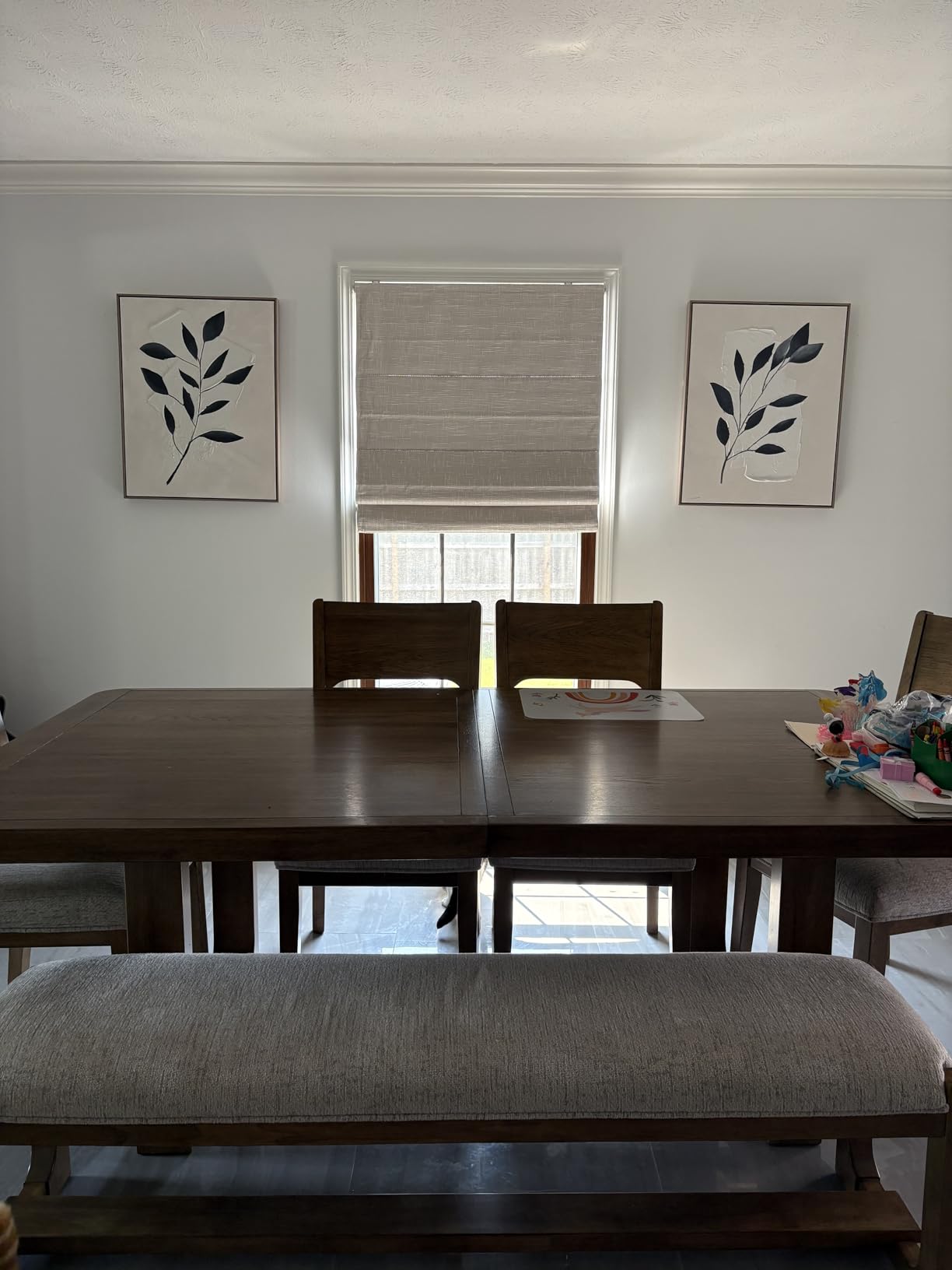 Madison Park Roman Shade, Blackout Blinds Thermal Insulated, 31x64 Linen | Cordless Roman Shades for Indoor Windows, Privacy Linen Textured Window Treatment for Living Room, Inside/Outside Mount customer photo 1