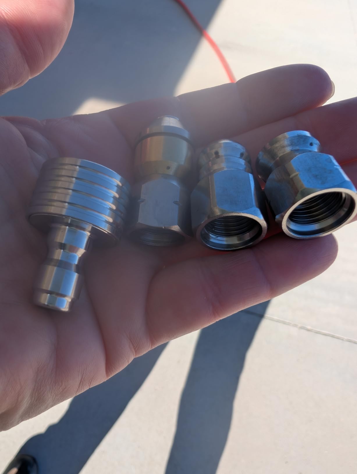 Sewer Jetter Kit for Pressure Washer 50ft, 1/4 Inch NPT, 5800PSI | with 3 Functional Hydro Jetter Nozzles, Showerhead, Marking Rings and Adapters for Clogged Sewer Pipes and Drain Cleaning customer photo 1