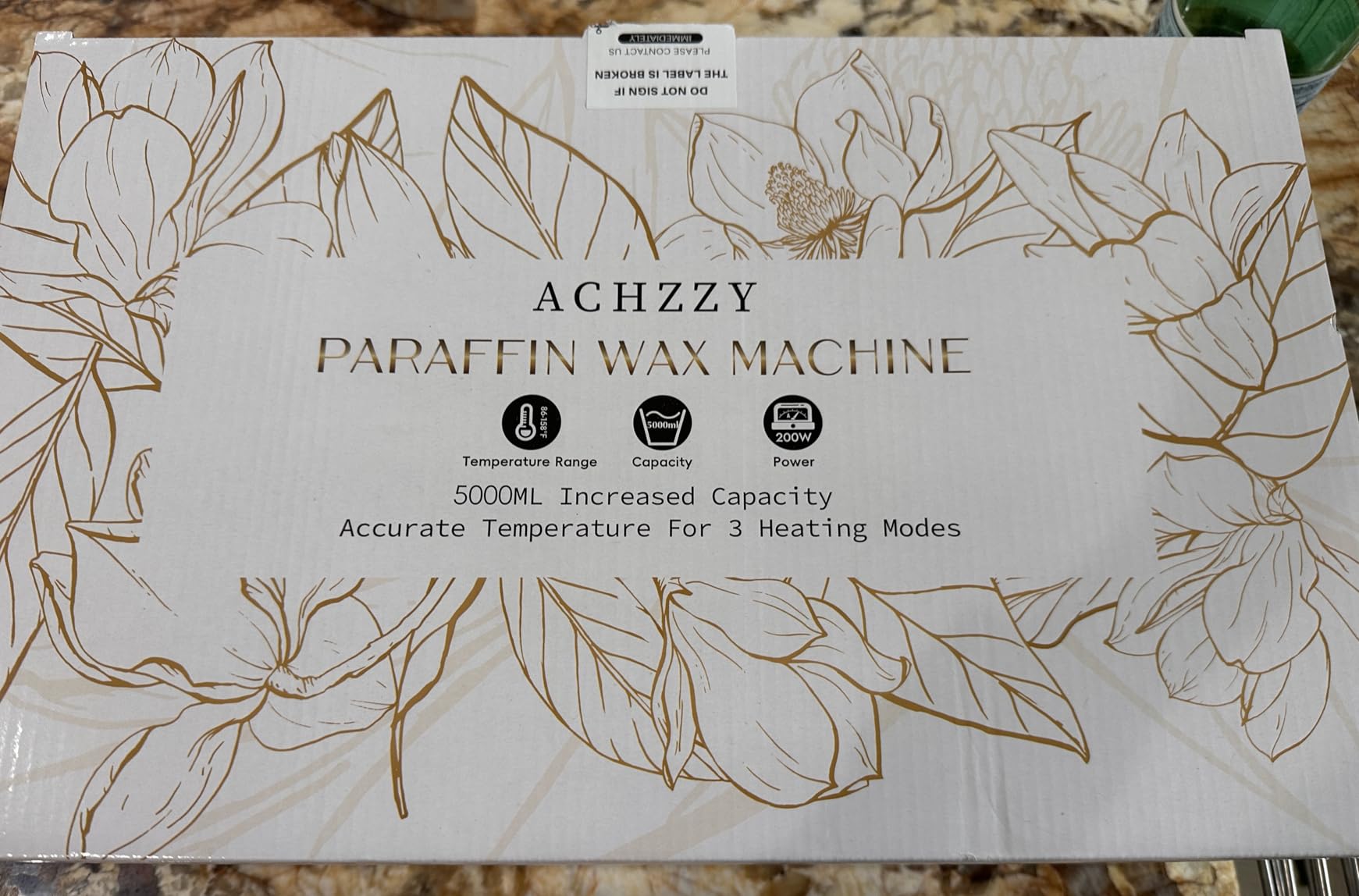 Achzzy Paraffin Wax Machine for Hands and Feet, 5000ml Professional Wax Warmer with Temperature Control, Smart Heating, Stainless Steel Inner Pot, Moisturizing Hot Wax Bath with Unscented Refills customer photo 2