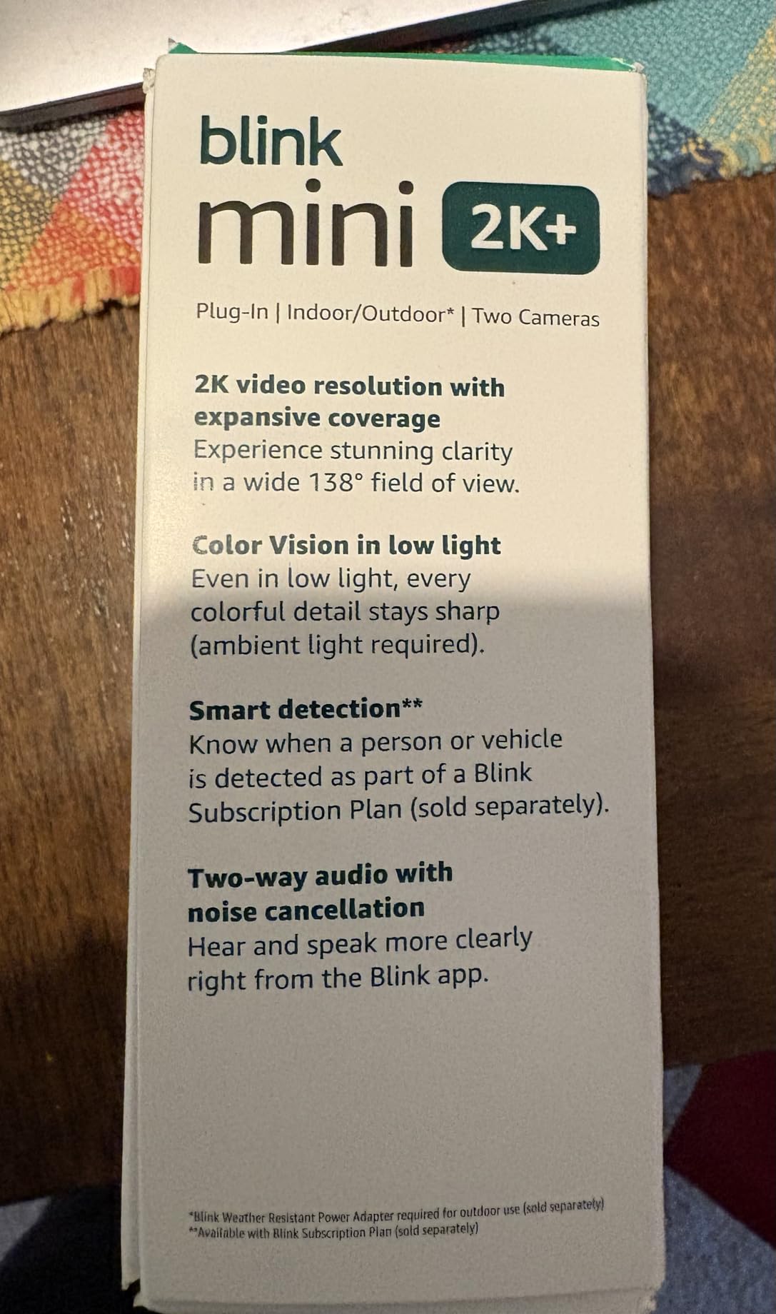 Blink Mini 2K+ (newest model) - Plug-in Home & Pet Indoor Security Camera with 2K video resolution, night vision, enhanced audio, motion detection - 1 camera (White) customer photo 2