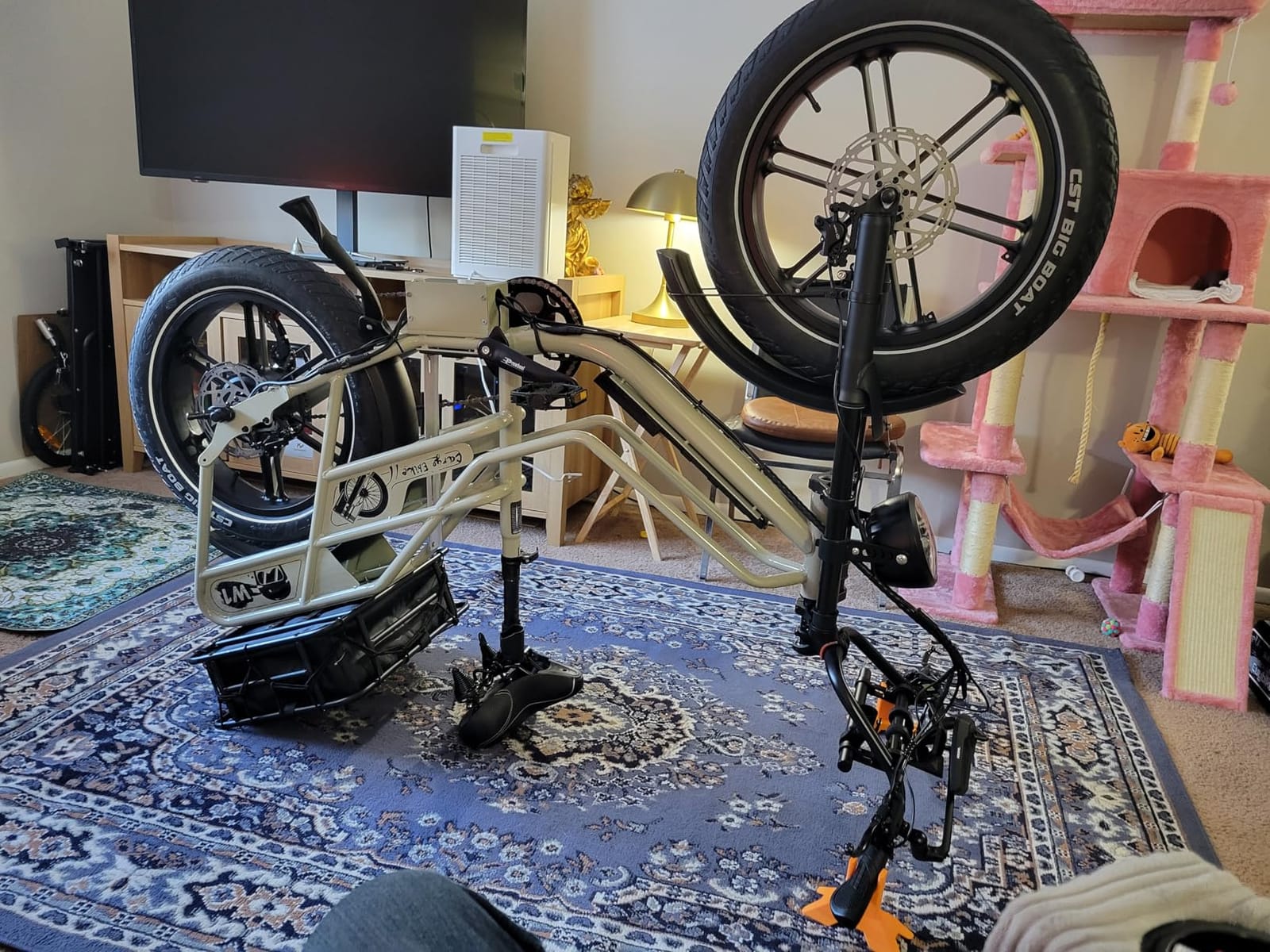 Dual Battery 48V 60AH Electric Bike for Adults, 160 Miles Long Range Cargo Ebike with Removable 2880WH Battery, 1450W Peak Motor Electric Bicycle, 20