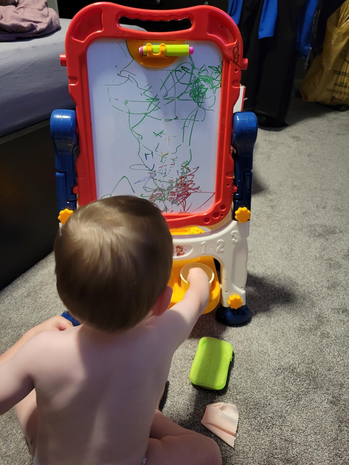 Easel for Kids Toys, Double-Sided Magnetic Painting Board, Toddler Art Easel Toys for Boys 3-5, Educational Learning Gift for Birthday, Thanksgiving, Christmas & Holidays customer photo 2